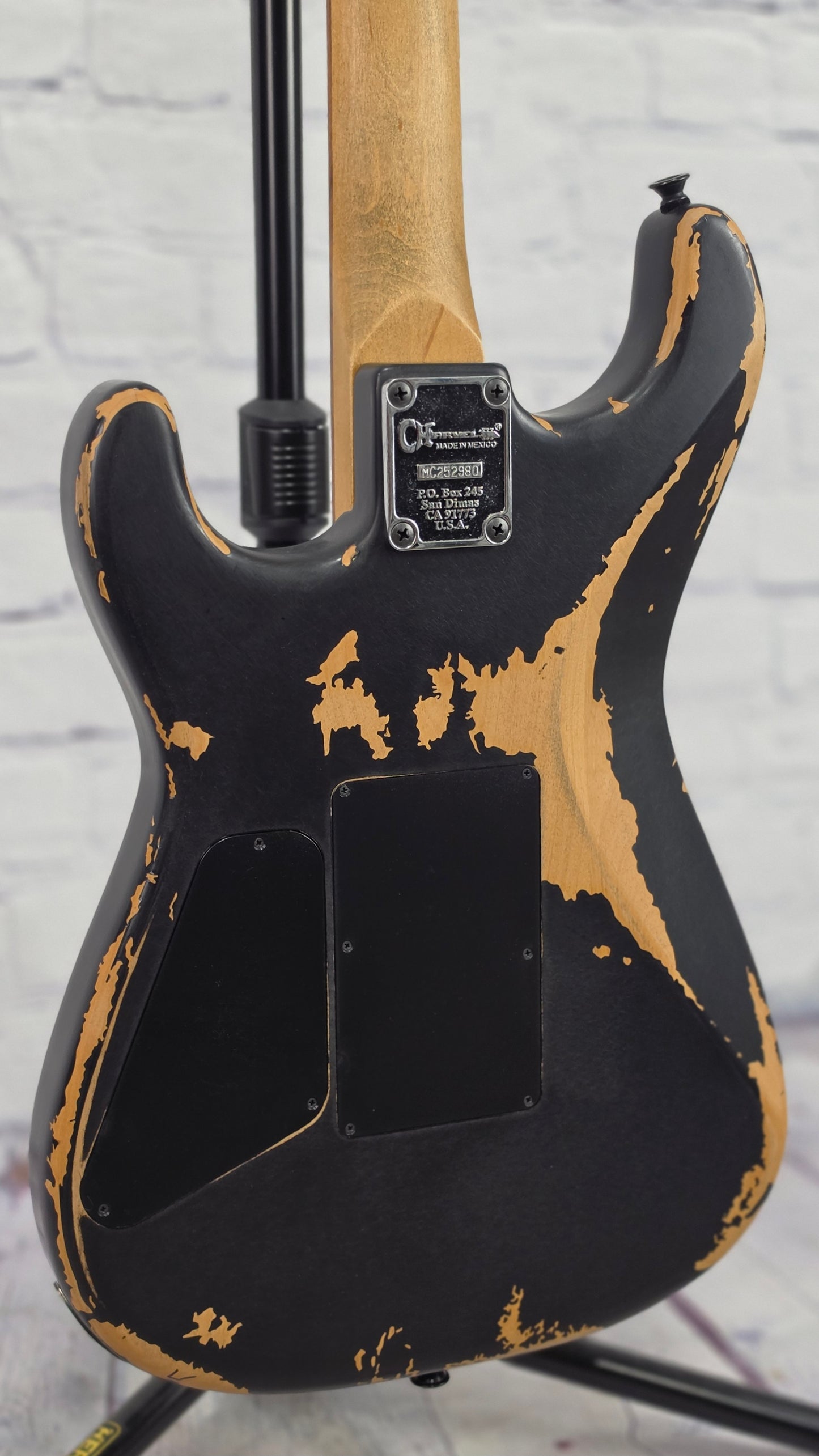 Charvel Pro-Mod Relic San Dimas Style 1 HH FR PF 6 String Electric Guitar Weathered Black