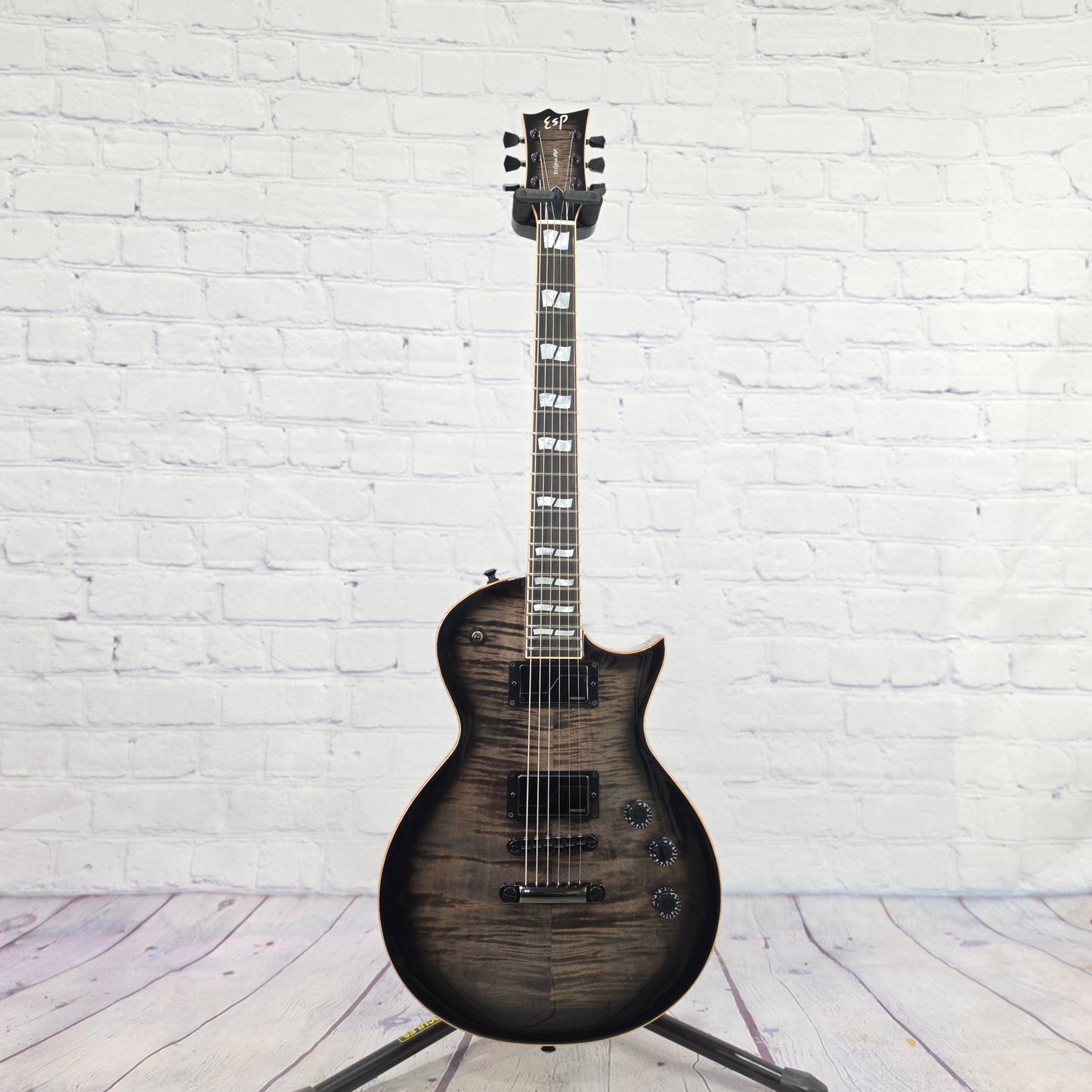 ESP USA Custom Shop Eclipse USA FM 6 String Electric Guitar See-Through Black Sunburst