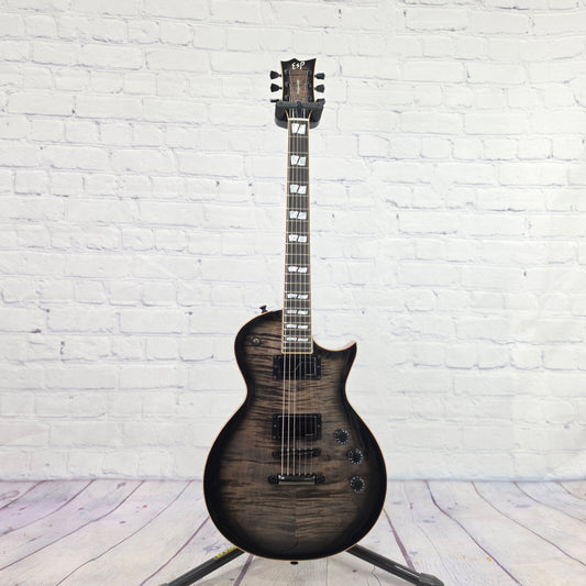 ESP USA Custom Shop Eclipse USA FM 6 String Electric Guitar See-Through Black Sunburst