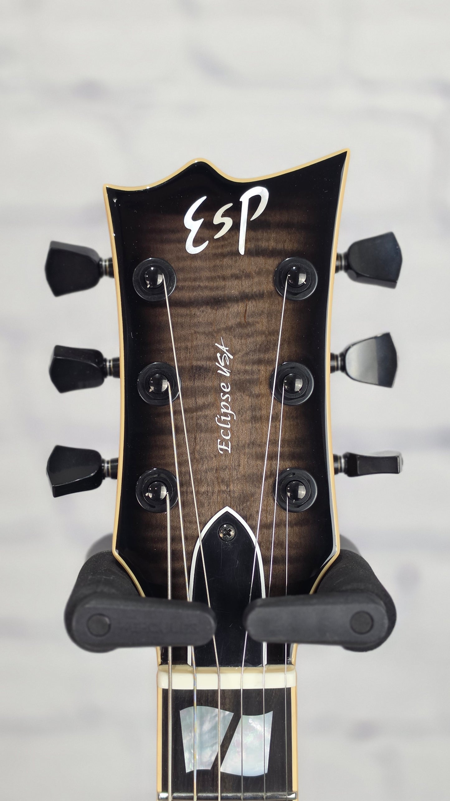 ESP USA Custom Shop Eclipse USA FM 6 String Electric Guitar See-Through Black Sunburst