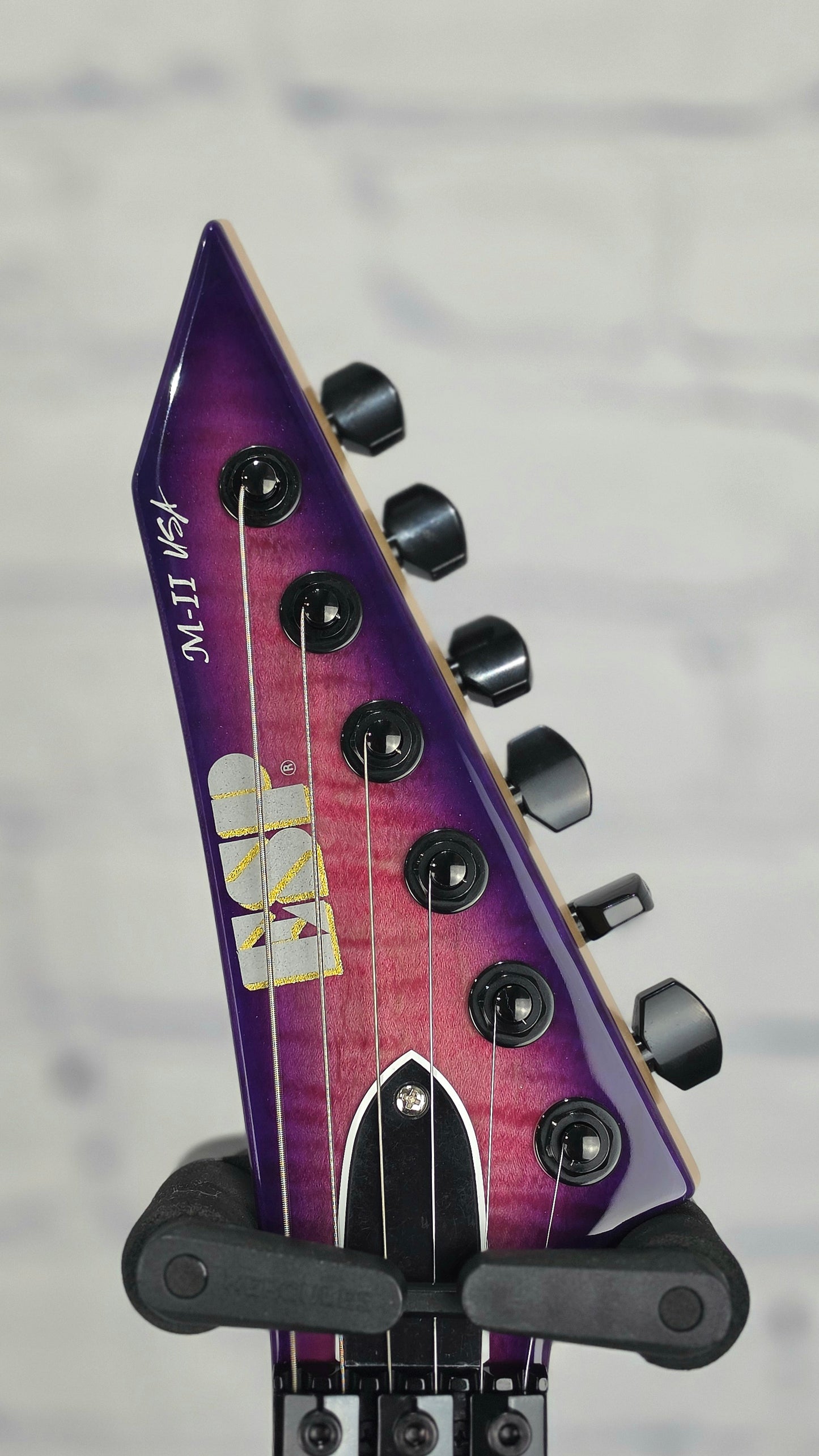 ESP USA Custom Shop M-II DX FM 6 String Electric Guitar Cranberry Burst