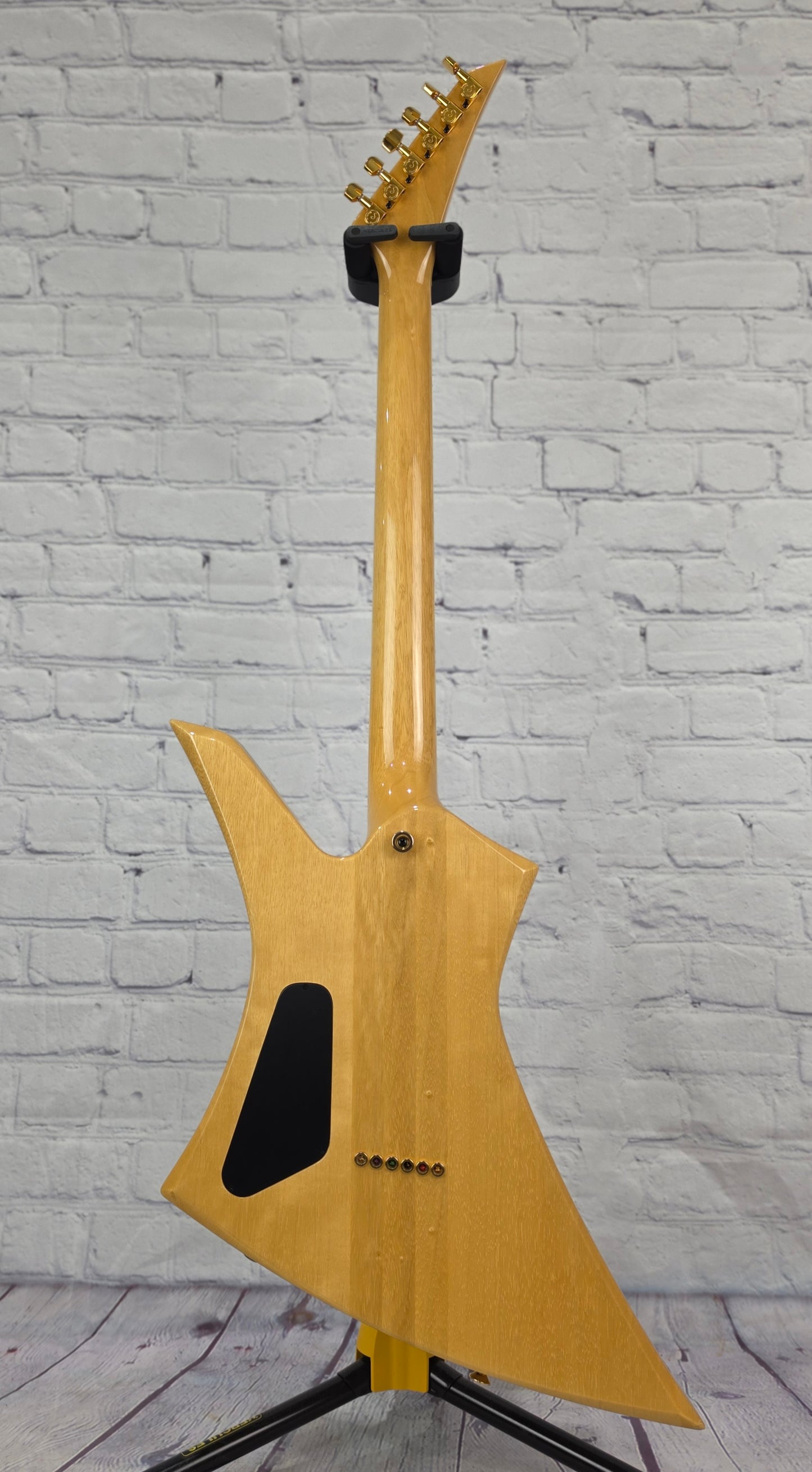 USED Jackson USA Custom Shop Kelly String-Thru 6 String Electric Guitar Natural Spalted Flame Maple