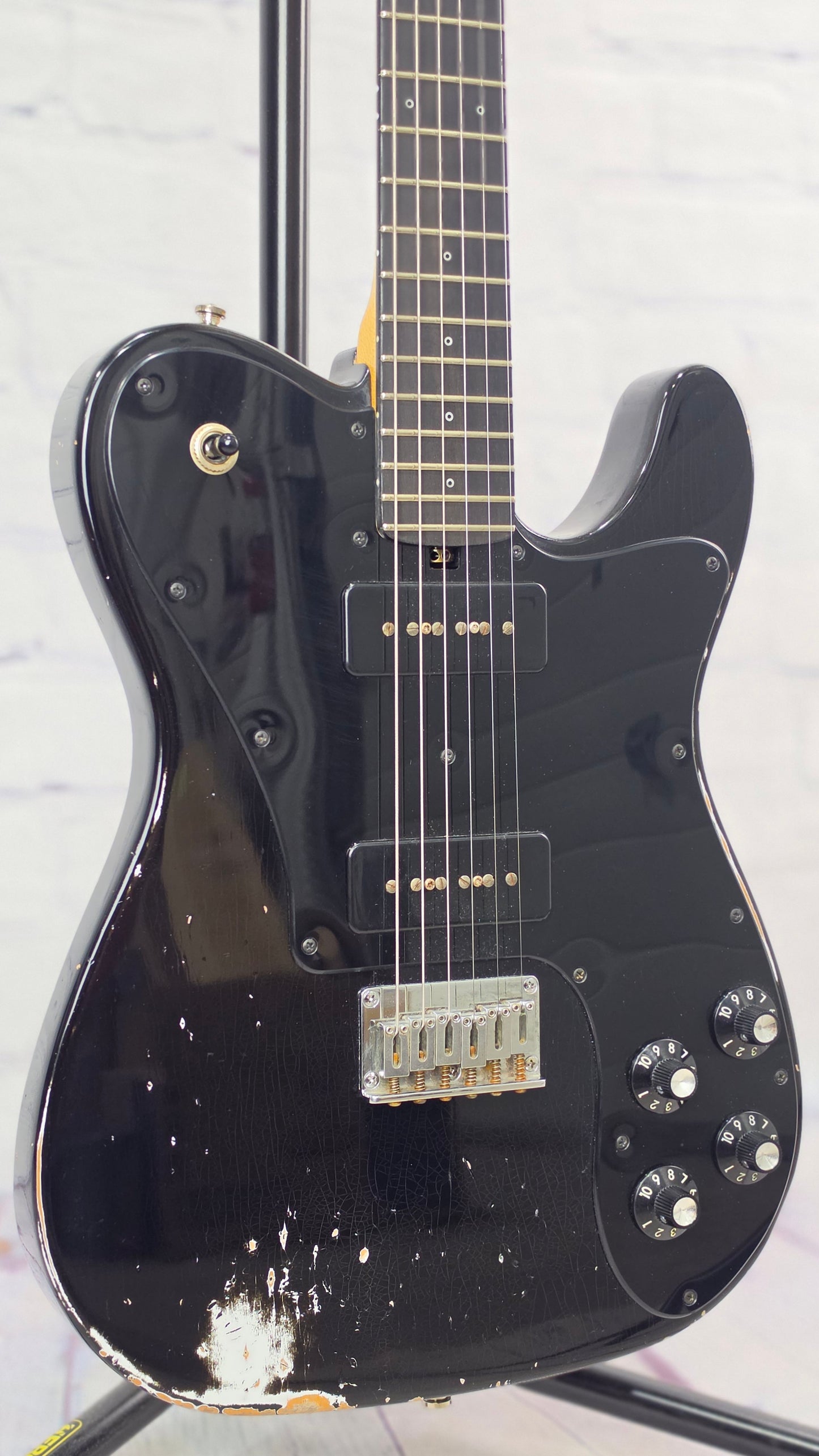 USED Friedman Vintage T P90 6 String Electric Guitar Aged Gloss Black