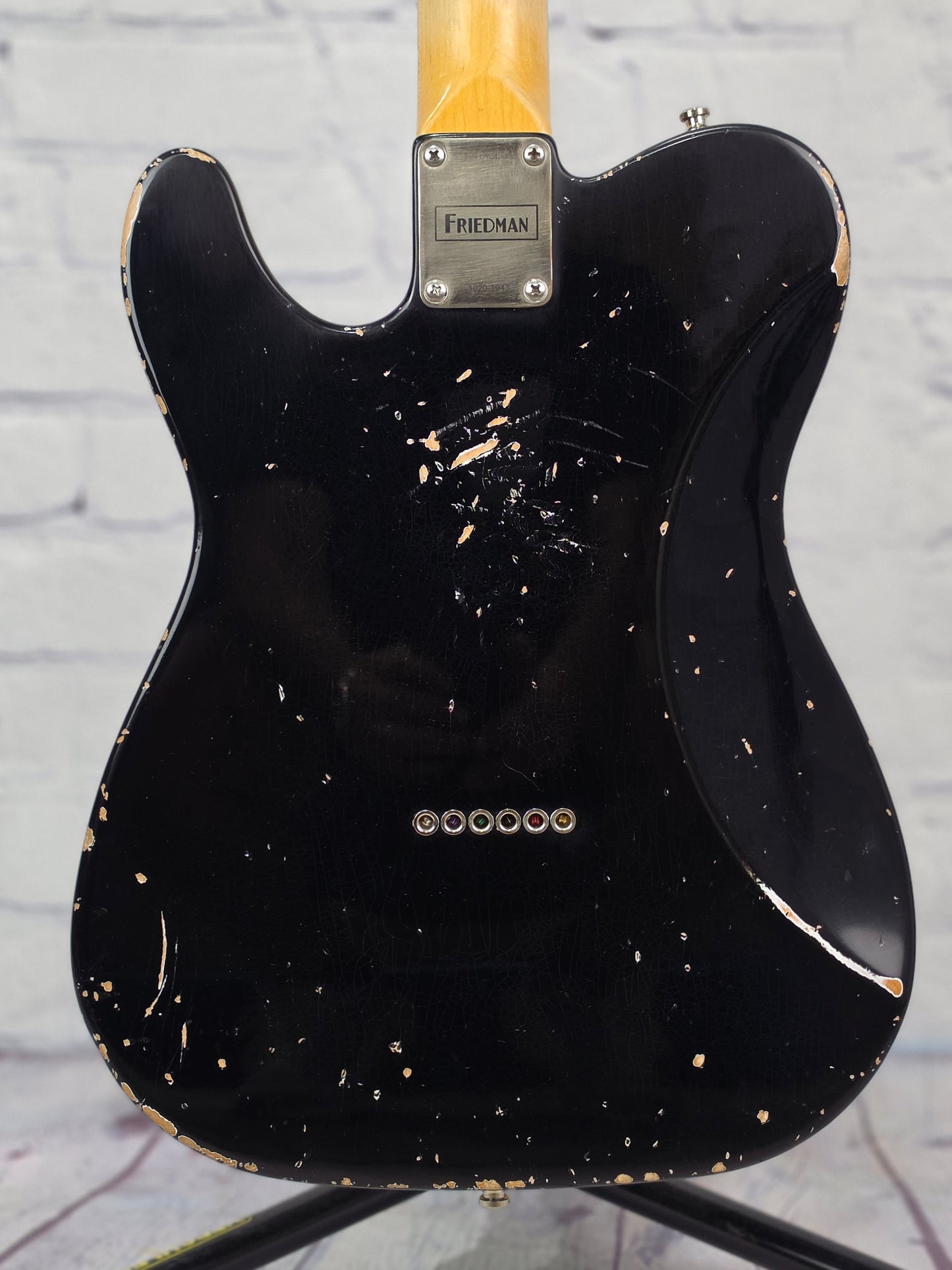 USED Friedman Vintage T P90 6 String Electric Guitar Aged Gloss Black