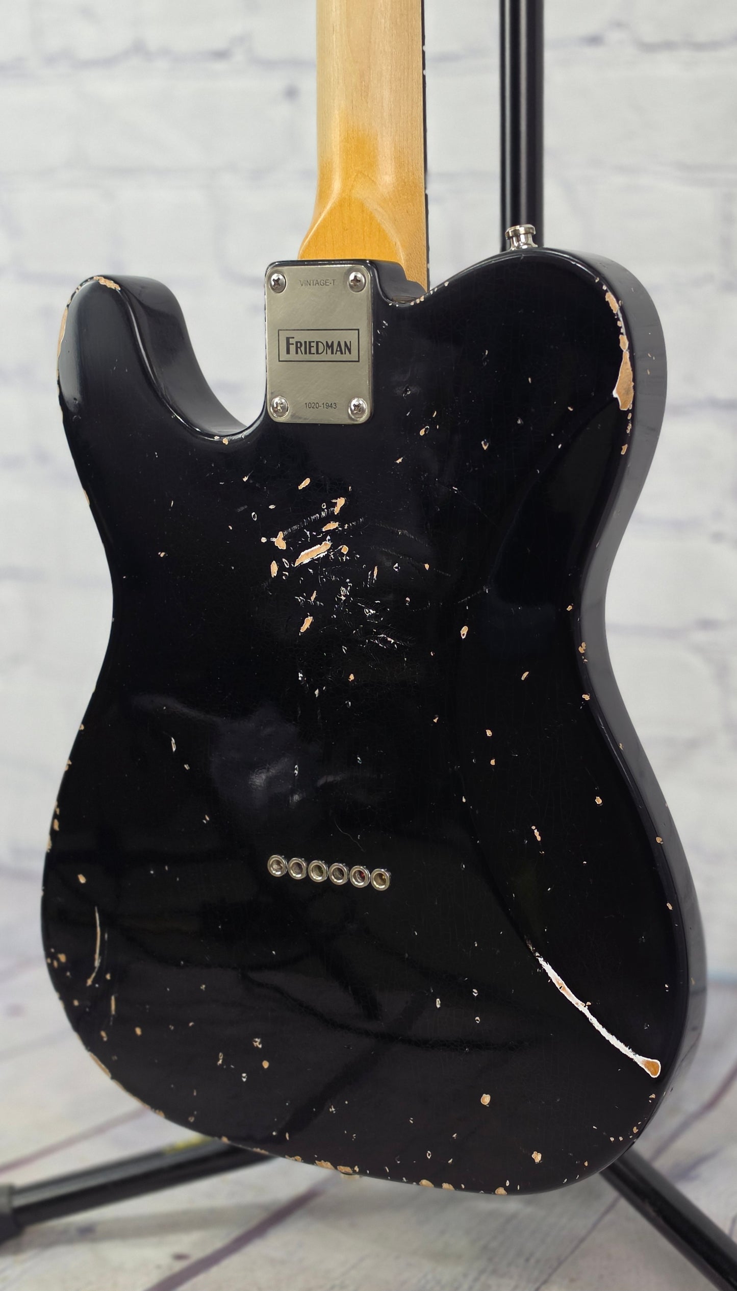 USED Friedman Vintage T P90 6 String Electric Guitar Aged Gloss Black