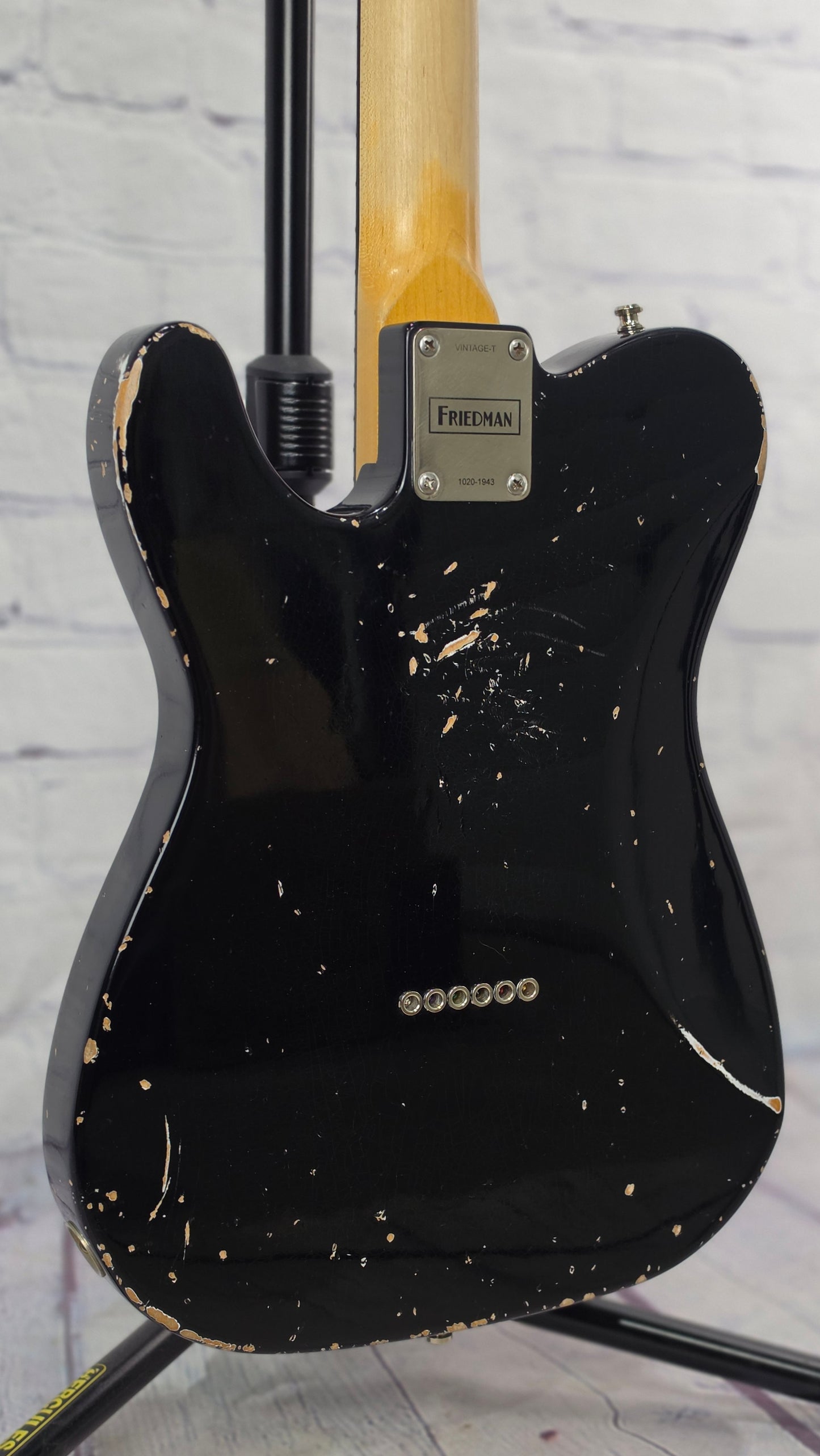 USED Friedman Vintage T P90 6 String Electric Guitar Aged Gloss Black