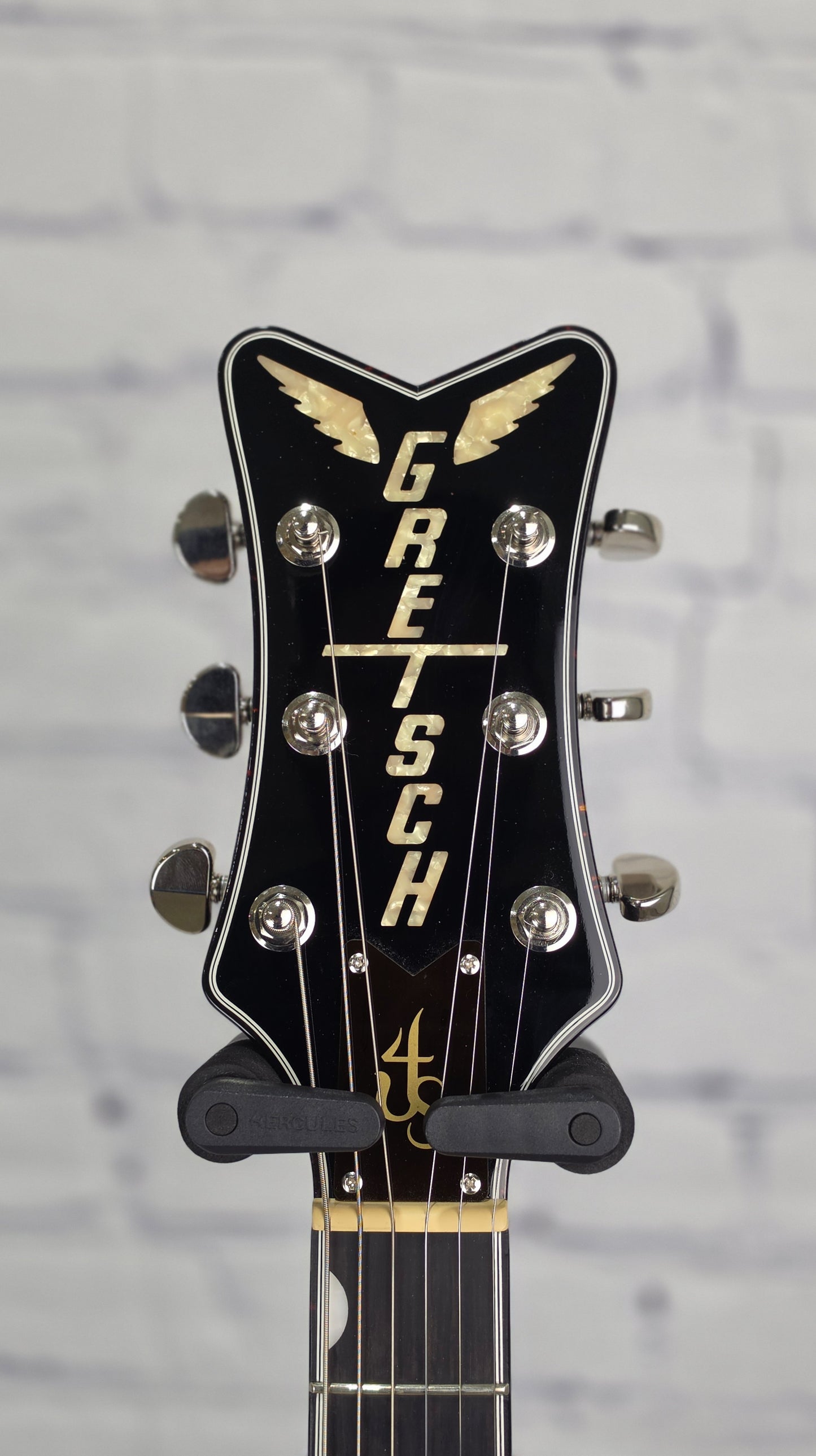 USED Gretsch G6136 Falcon Center Block Richard Fortus Signature 6 String Electric Guitar Gloss Black