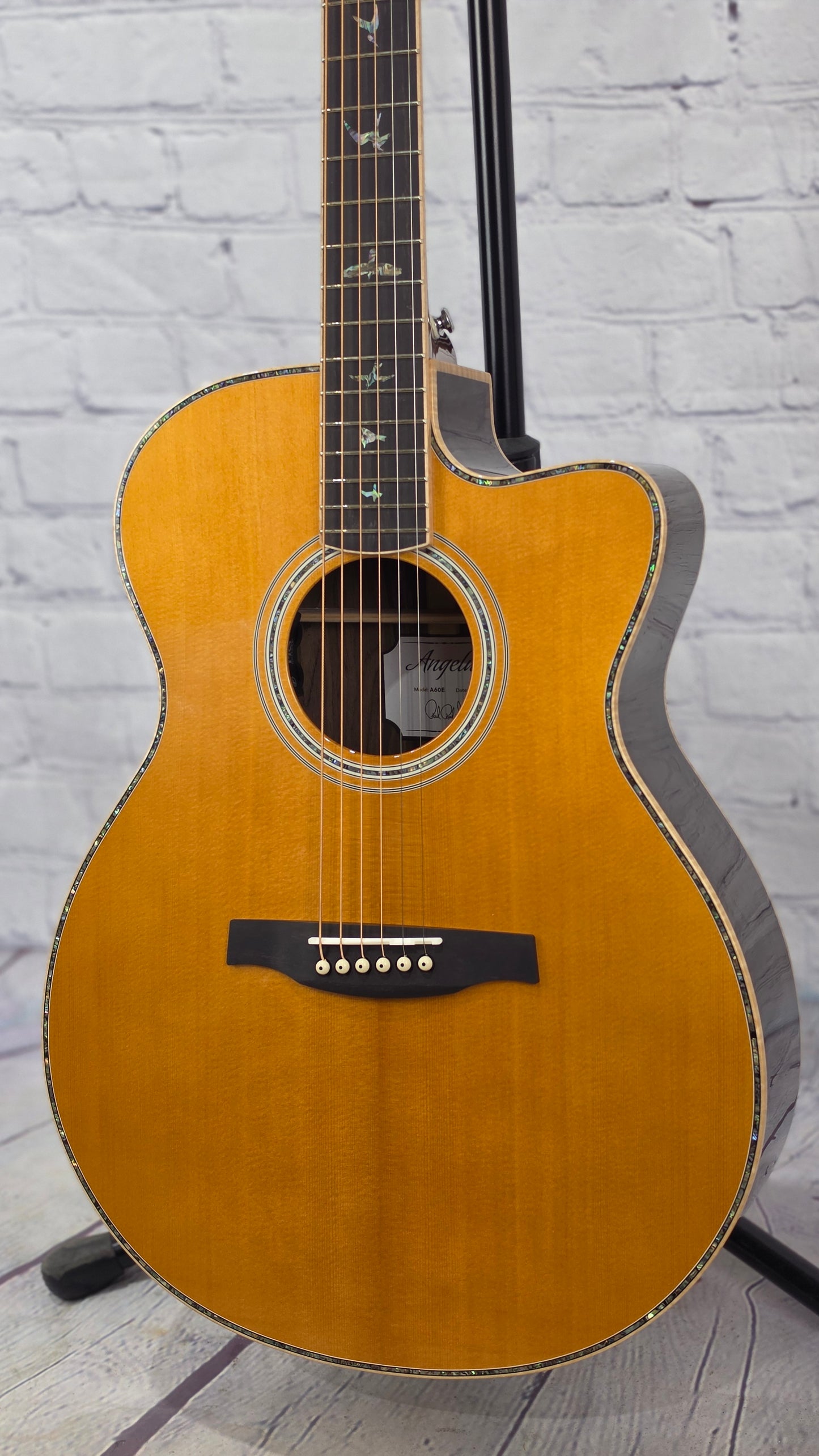 Paul Reed Smith PRS Guitars SE Angelus A60E 6 String Acoustic Guitar Natural Ziricote