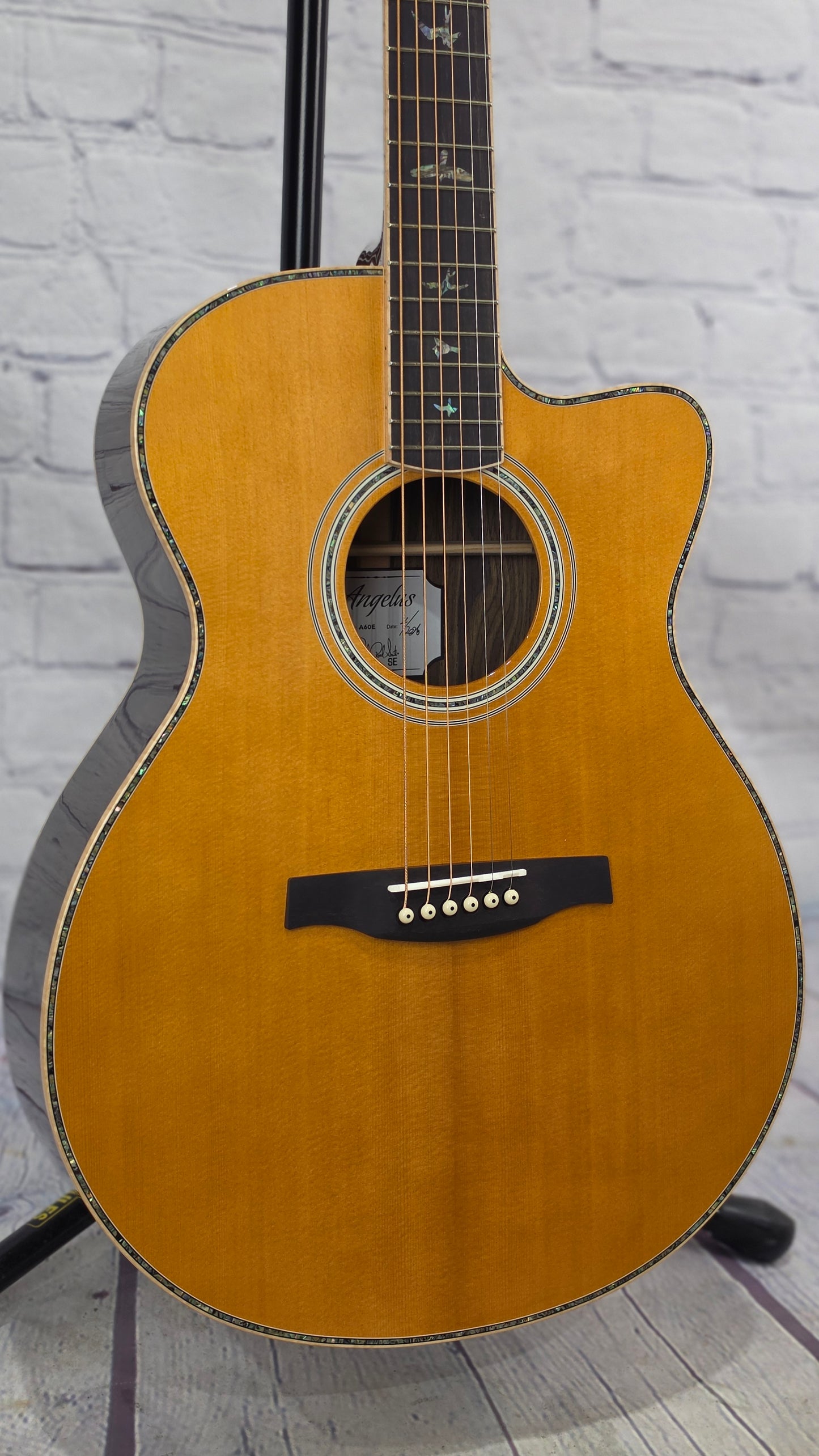 Paul Reed Smith PRS Guitars SE Angelus A60E 6 String Acoustic Guitar Natural Ziricote