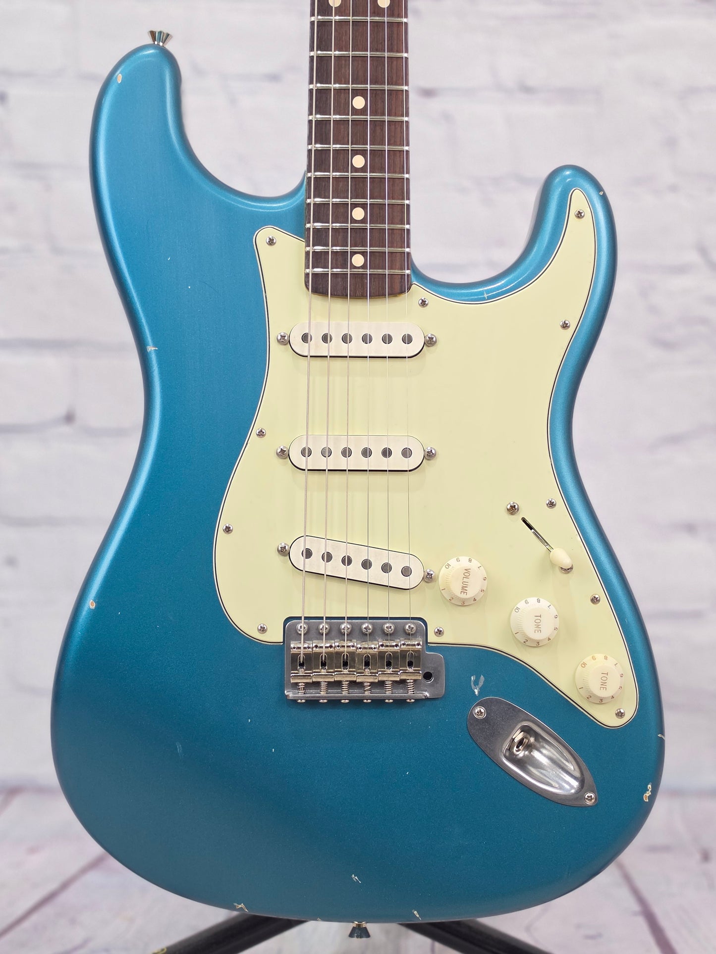 Nash Guitars S63 6 String Electric Guitar Ocean Turquoise Metallic Light Aging