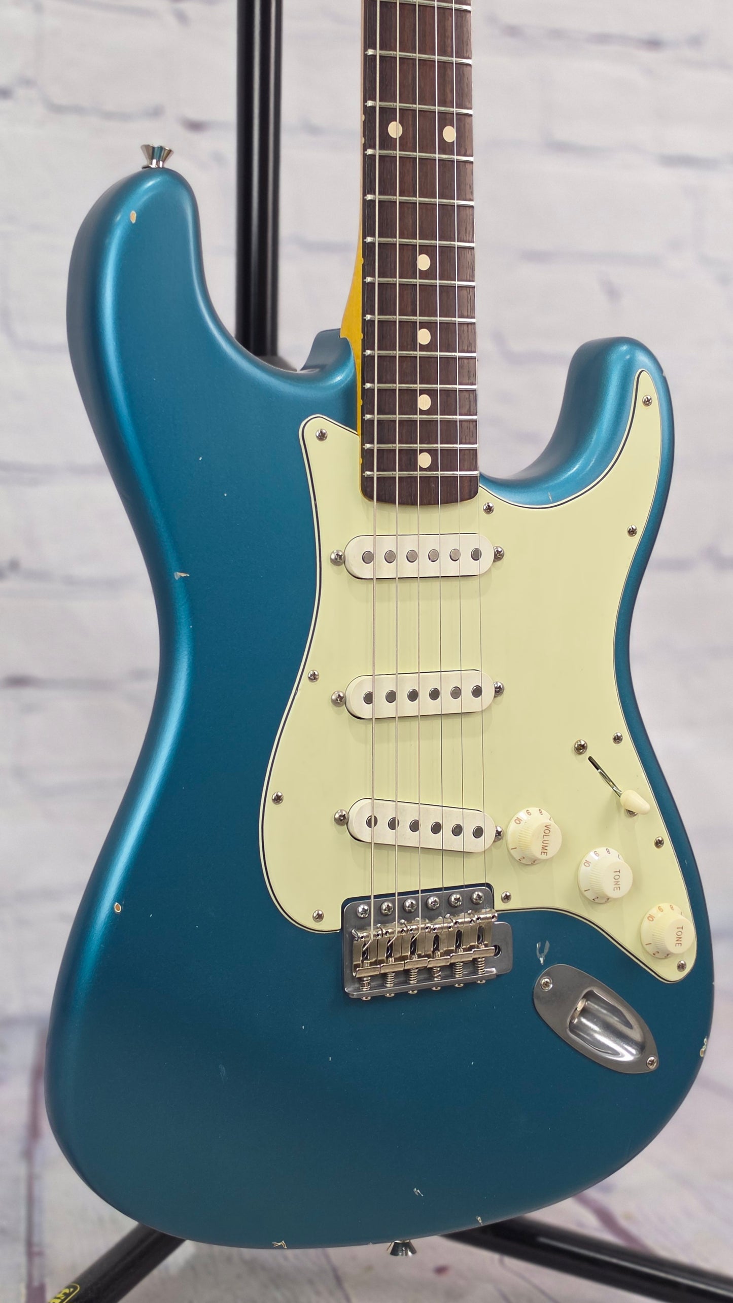 Nash Guitars S63 6 String Electric Guitar Ocean Turquoise Metallic Light Aging