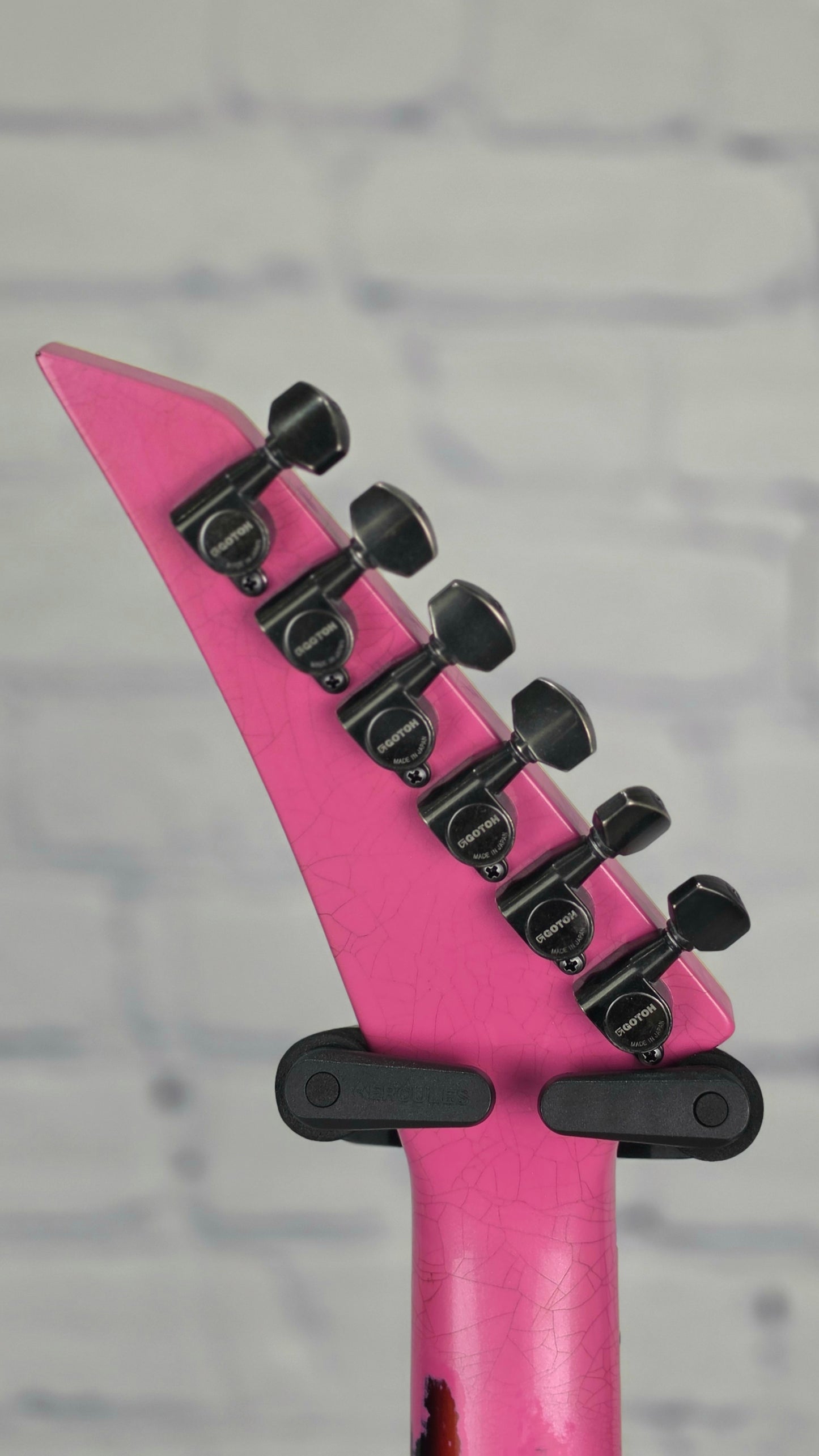 Jackson Guitars USA Custom Shop Soloist SL2 HH FR 6 String Electric Guitar Platinum Pink Over 3 Tone Sunburst Heavy Tour Relic