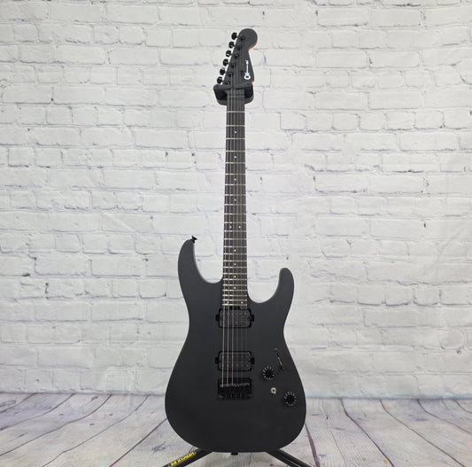 Charvel Pro-Mod Plus Dinky DK24 HH HT EB 6 String Electric Guitar Black Ash