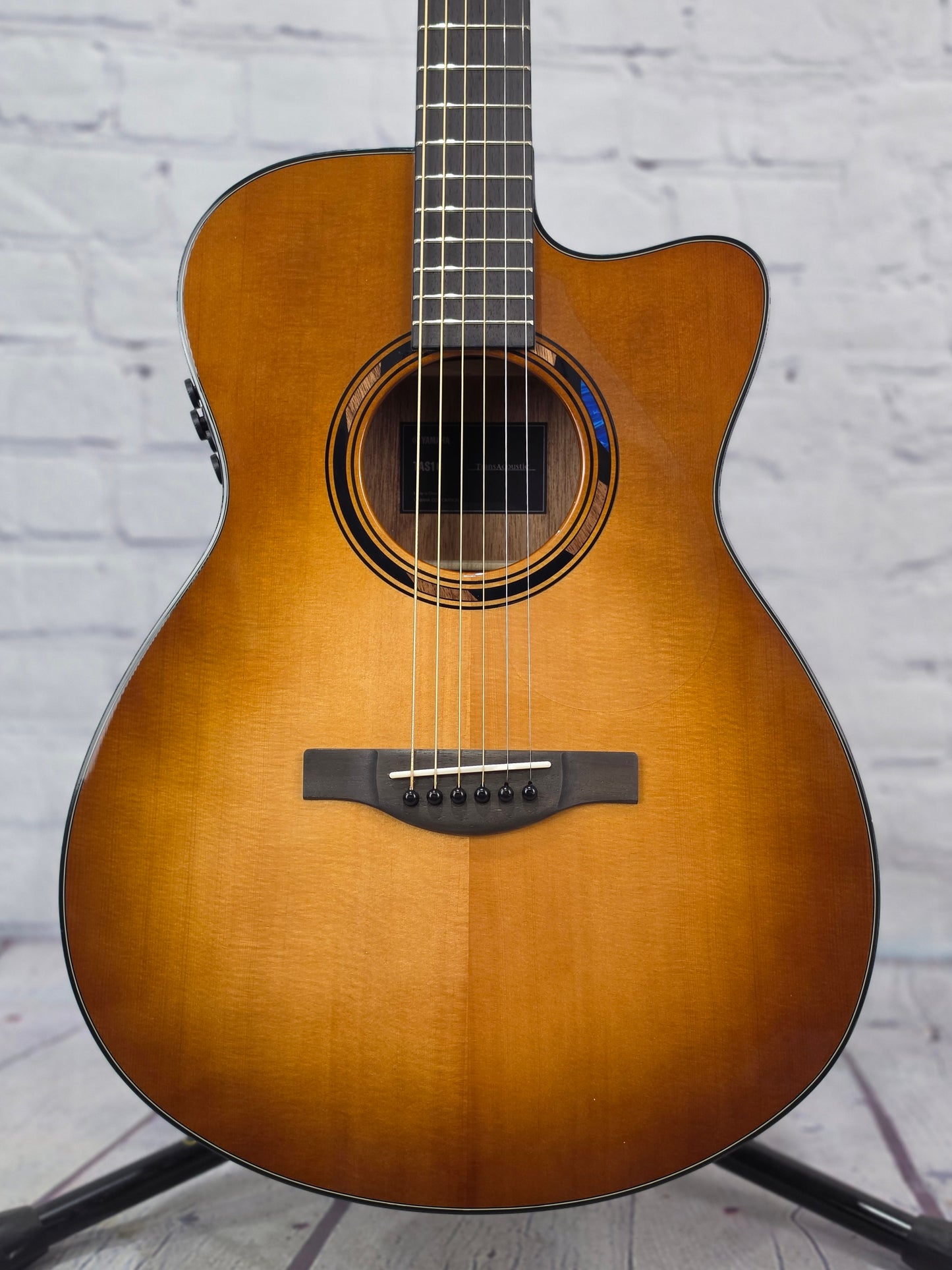 Yamaha Guitars TransAcoustic TAS1C SDB 6 String Concert Acoustic Guitar Sand Burst