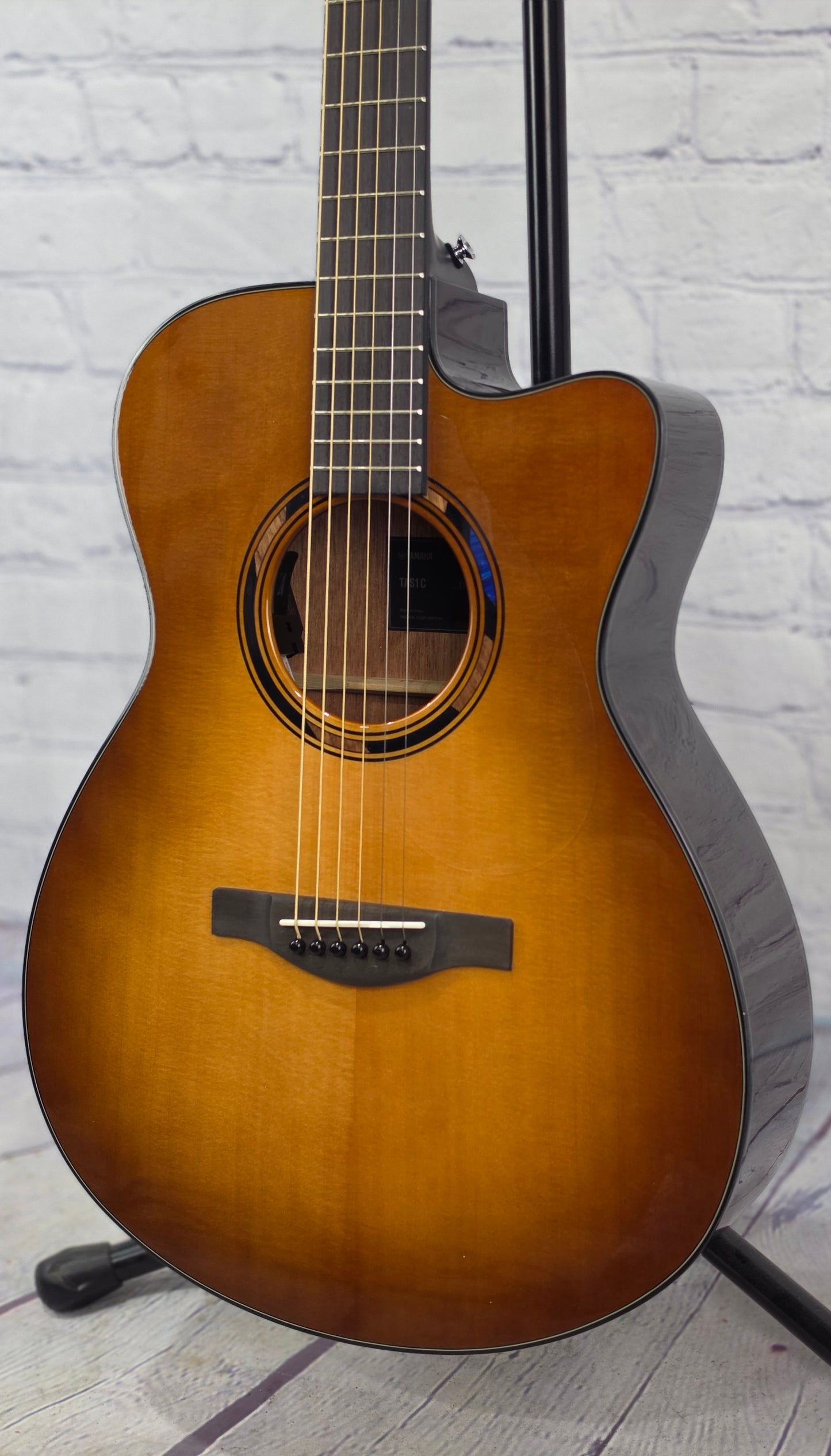 Yamaha Guitars TransAcoustic TAS1C SDB 6 String Concert Acoustic Guitar Sand Burst