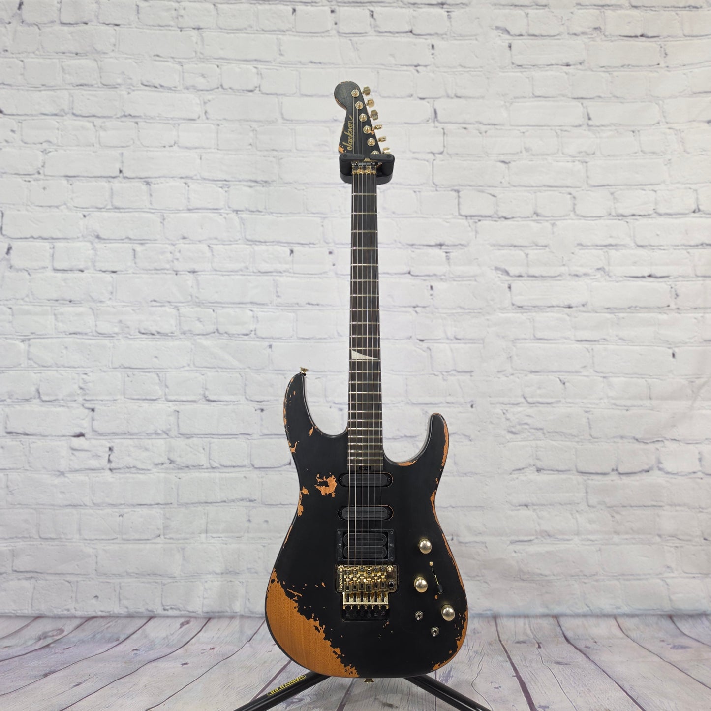Jackson Guitars Pro Series Signature Phil Collen PC-1 6 String Electric Guitar Worn Black