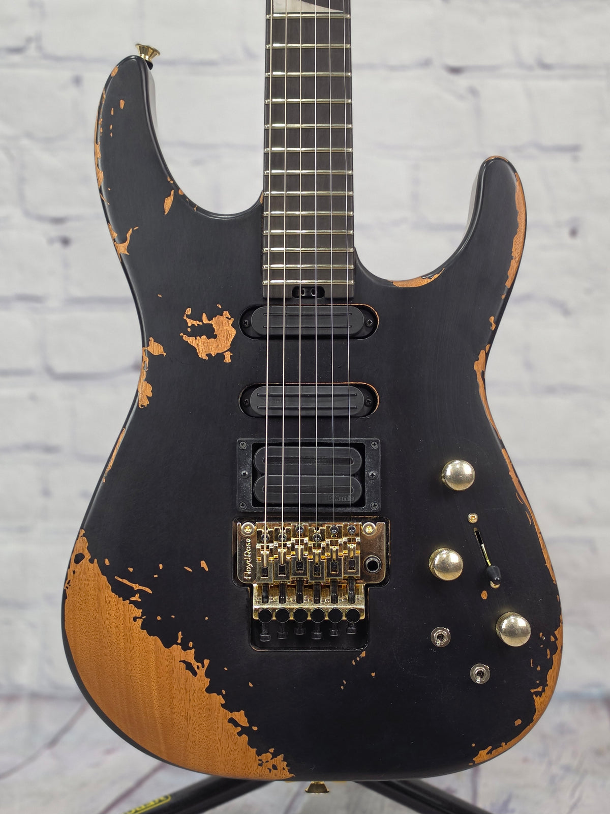 Jackson Guitars Pro Series Signature Phil Collen PC-1 6 String Electric Guitar Worn Black