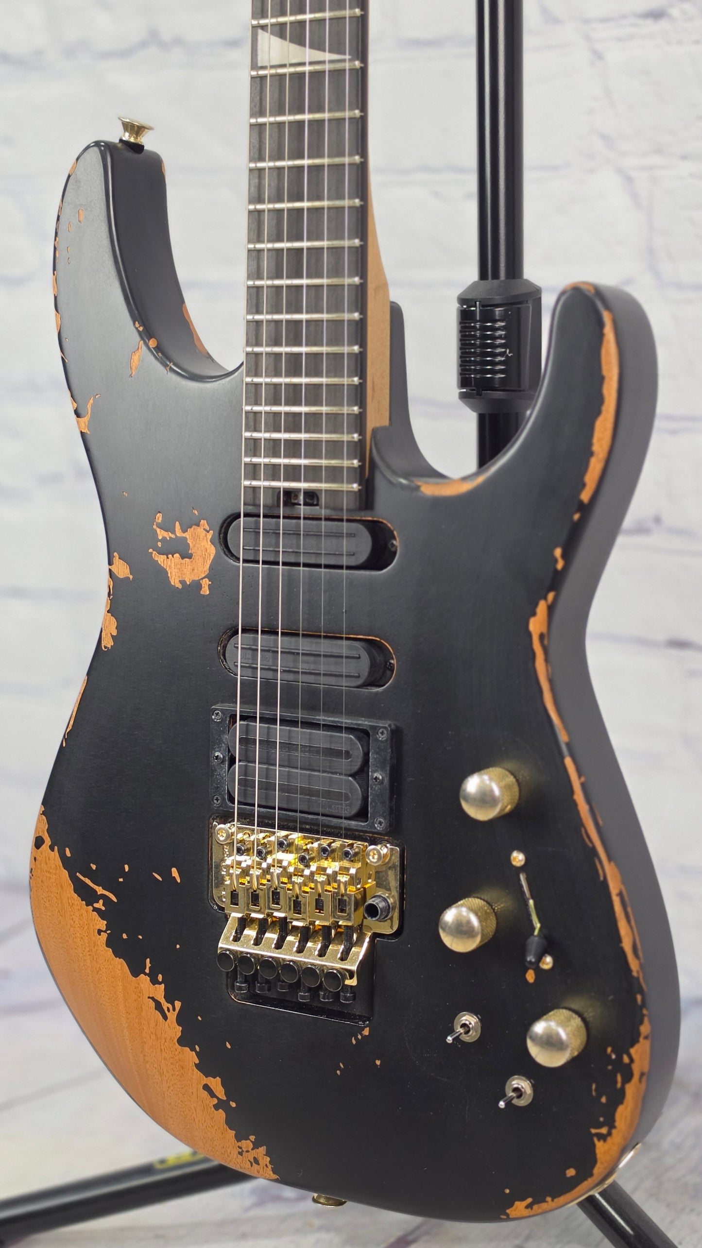 Jackson Guitars Pro Series Signature Phil Collen PC-1 6 String Electric Guitar Worn Black