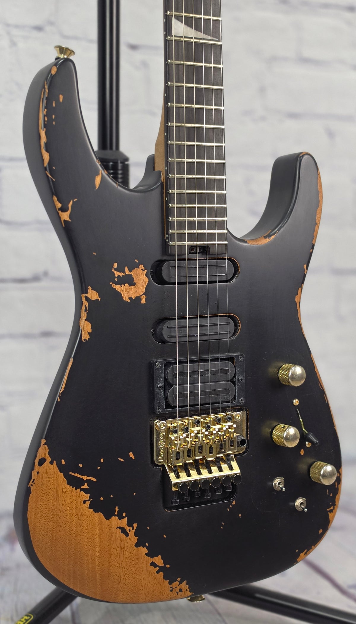Jackson Guitars Pro Series Signature Phil Collen PC-1 6 String Electric Guitar Worn Black