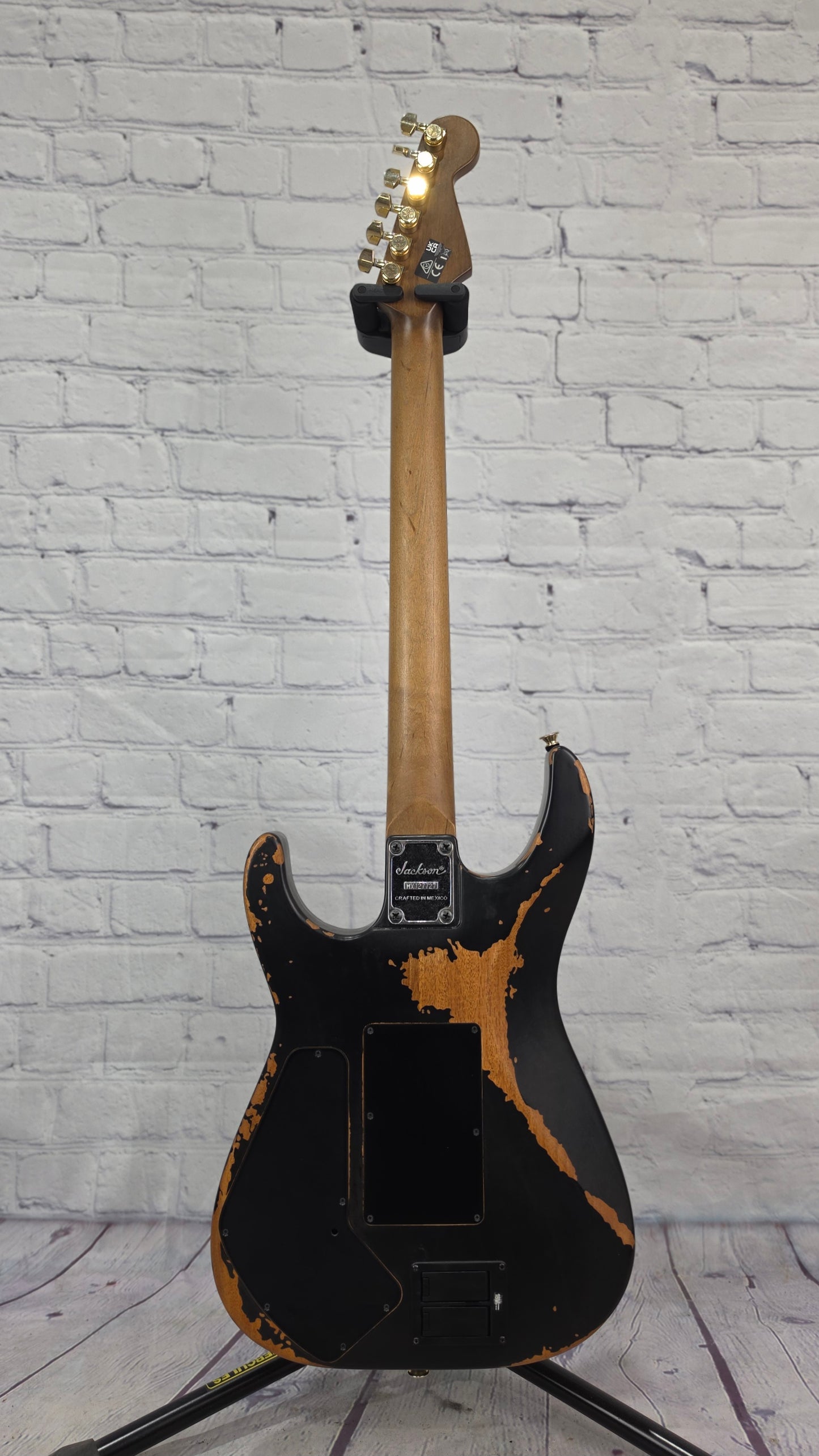 Jackson Guitars Pro Series Signature Phil Collen PC-1 6 String Electric Guitar Worn Black