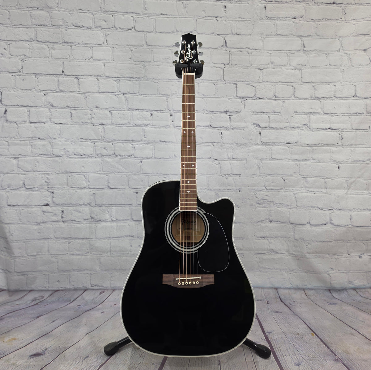 Takamine EF341SC 6 String Dreadnaught Acoustic Guitar Gloss Black