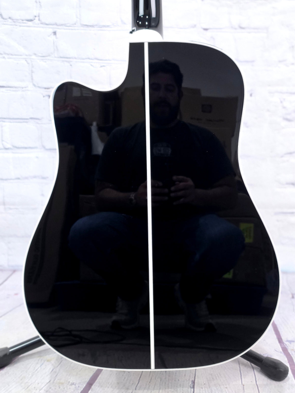 Takamine EF341SC 6 String Dreadnaught Acoustic Guitar Gloss Black