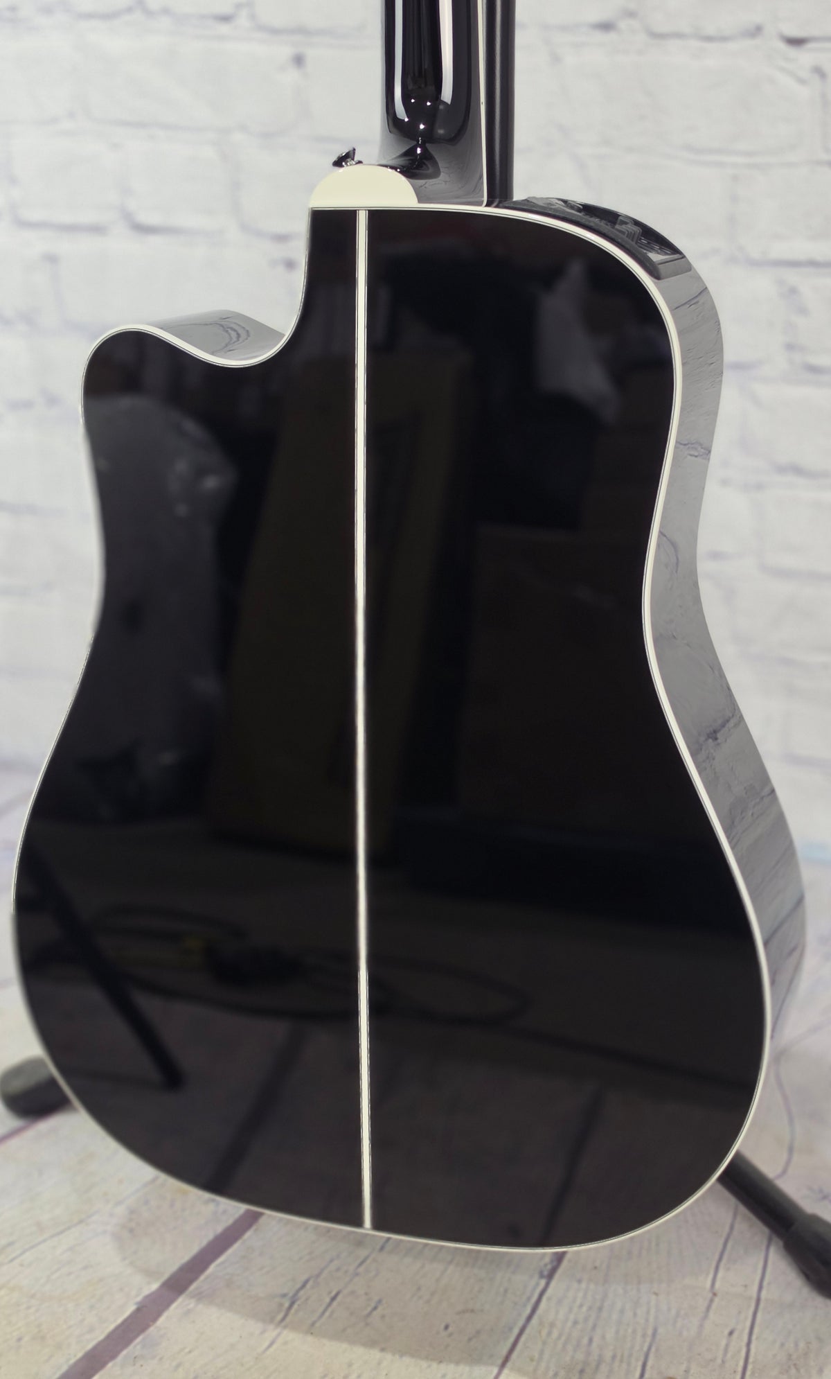 Takamine EF341SC 6 String Dreadnaught Acoustic Guitar Gloss Black
