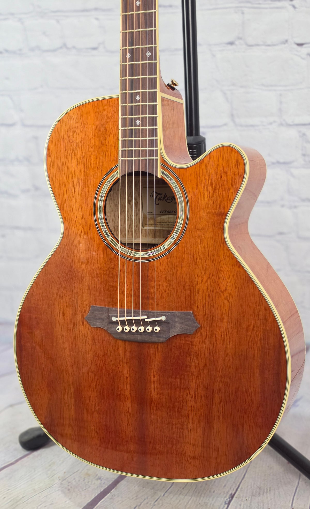 Takamine EF508KC NEX 6 String Acoustic Guitar Koa Natural
