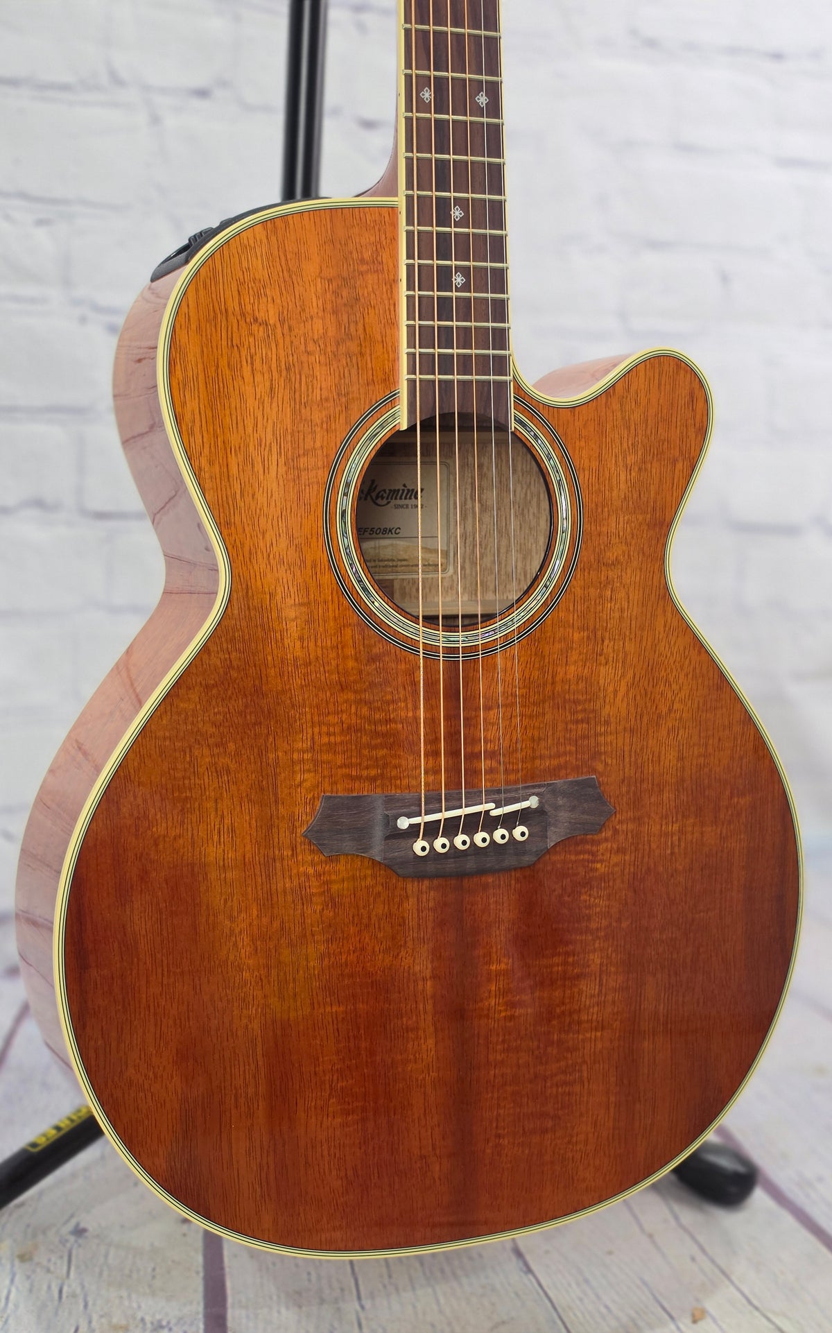 Takamine EF508KC NEX 6 String Acoustic Guitar Koa Natural