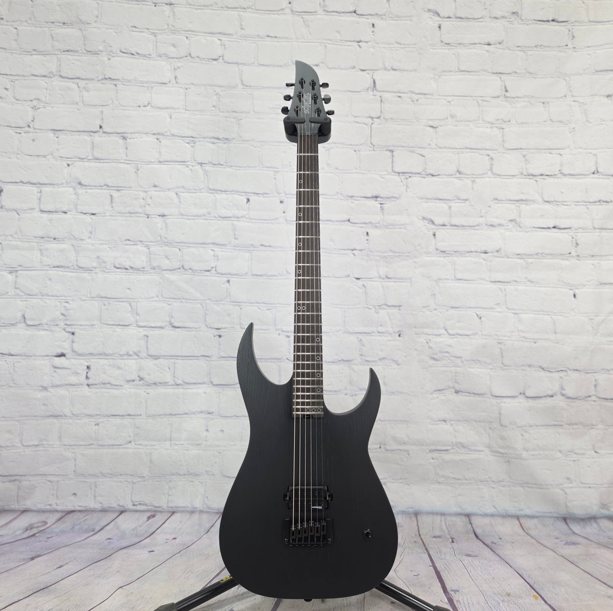 Schecter Guitars KM-6 Mk III EX Extended Keith Merrow Electric Guitar 28" Baritone Satin Black Open Pore