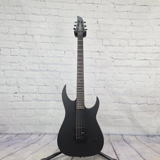 Schecter Guitars KM-6 Mk III EX Extended Keith Merrow Electric Guitar 28" Baritone Satin Black Open Pore