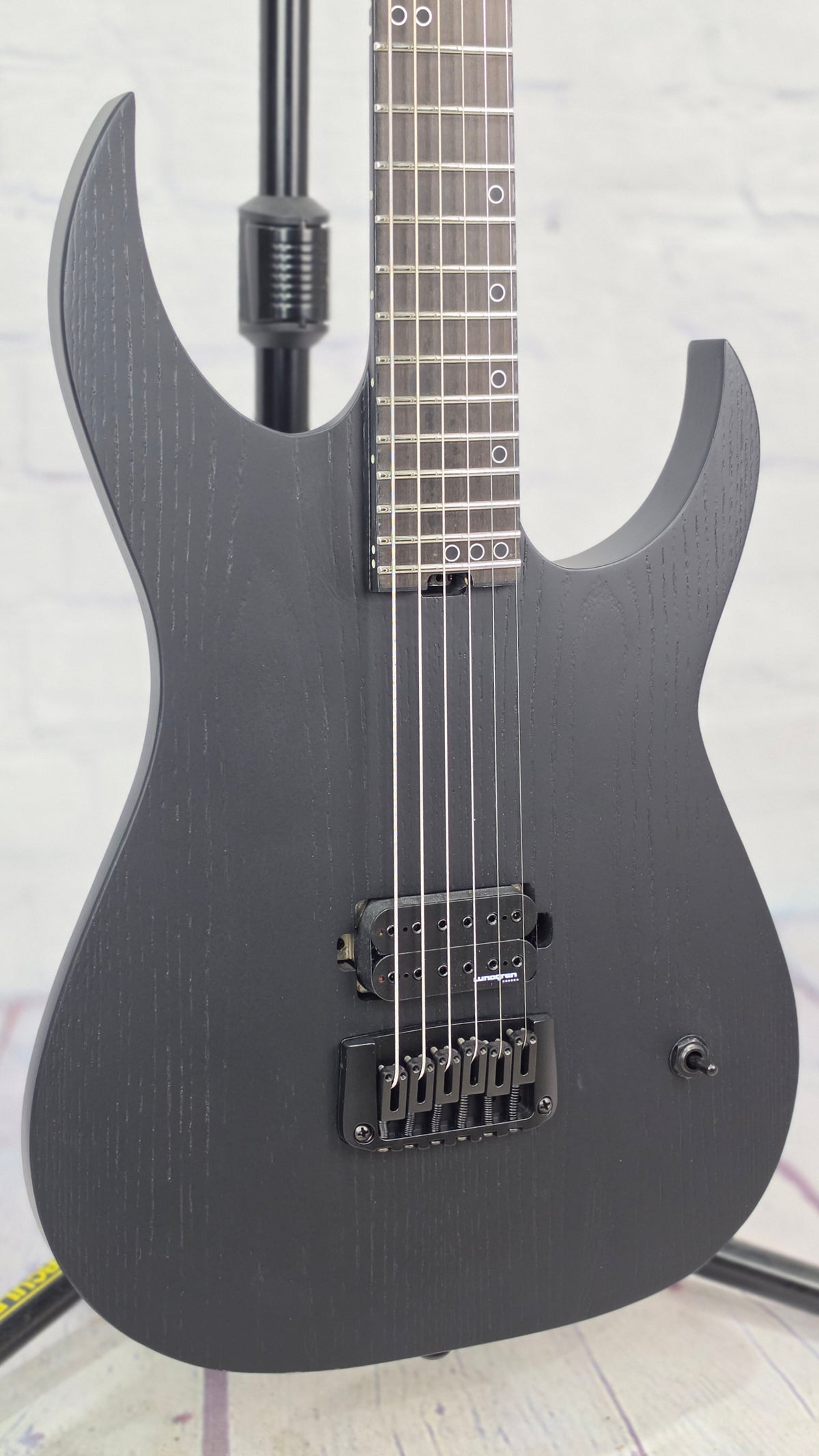 Schecter Guitars KM-6 Mk III EX Extended Keith Merrow Electric Guitar 28" Baritone Satin Black Open Pore