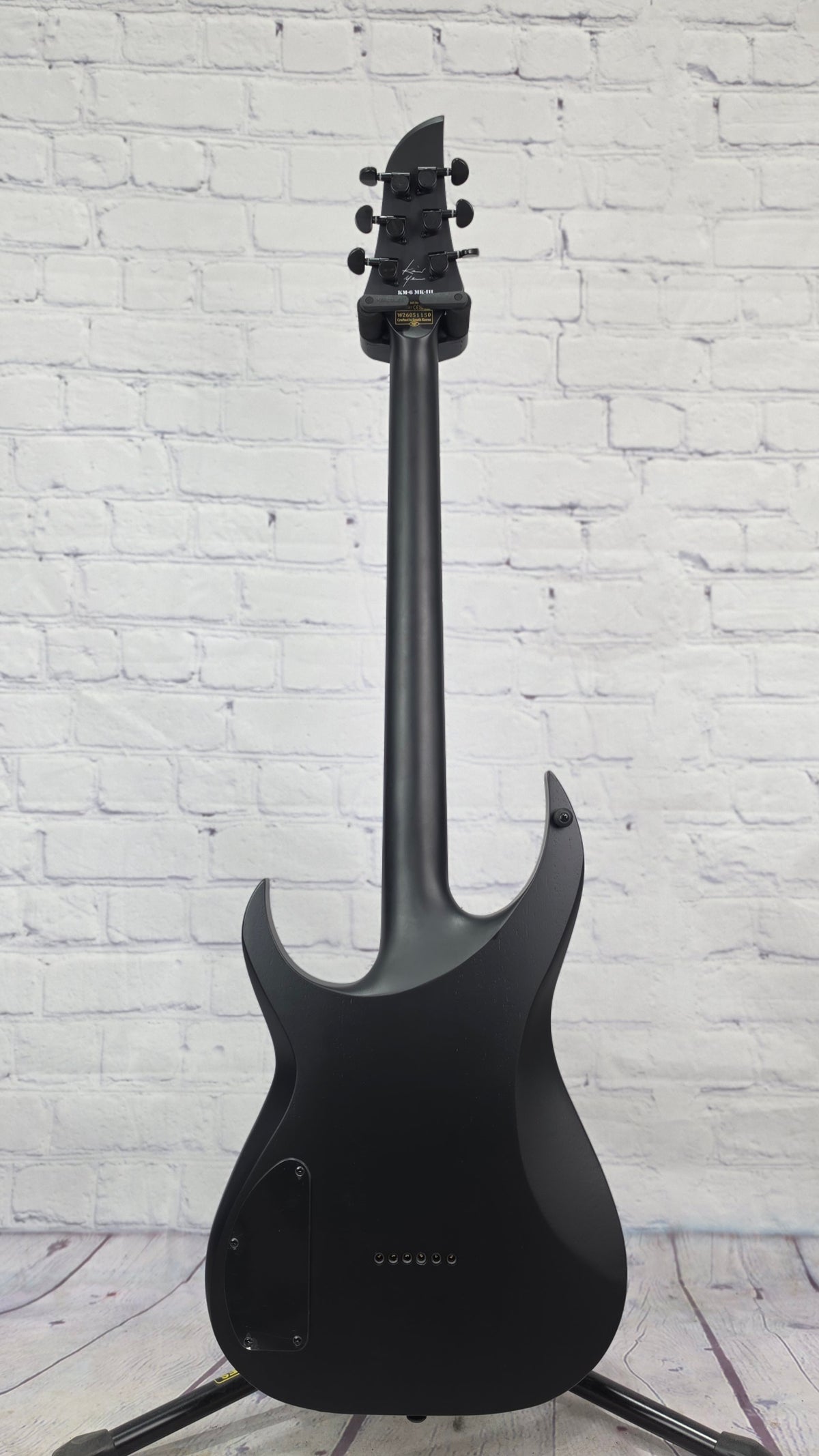 Schecter Guitars KM-6 Mk III EX Extended Keith Merrow Electric Guitar 28" Baritone Satin Black Open Pore