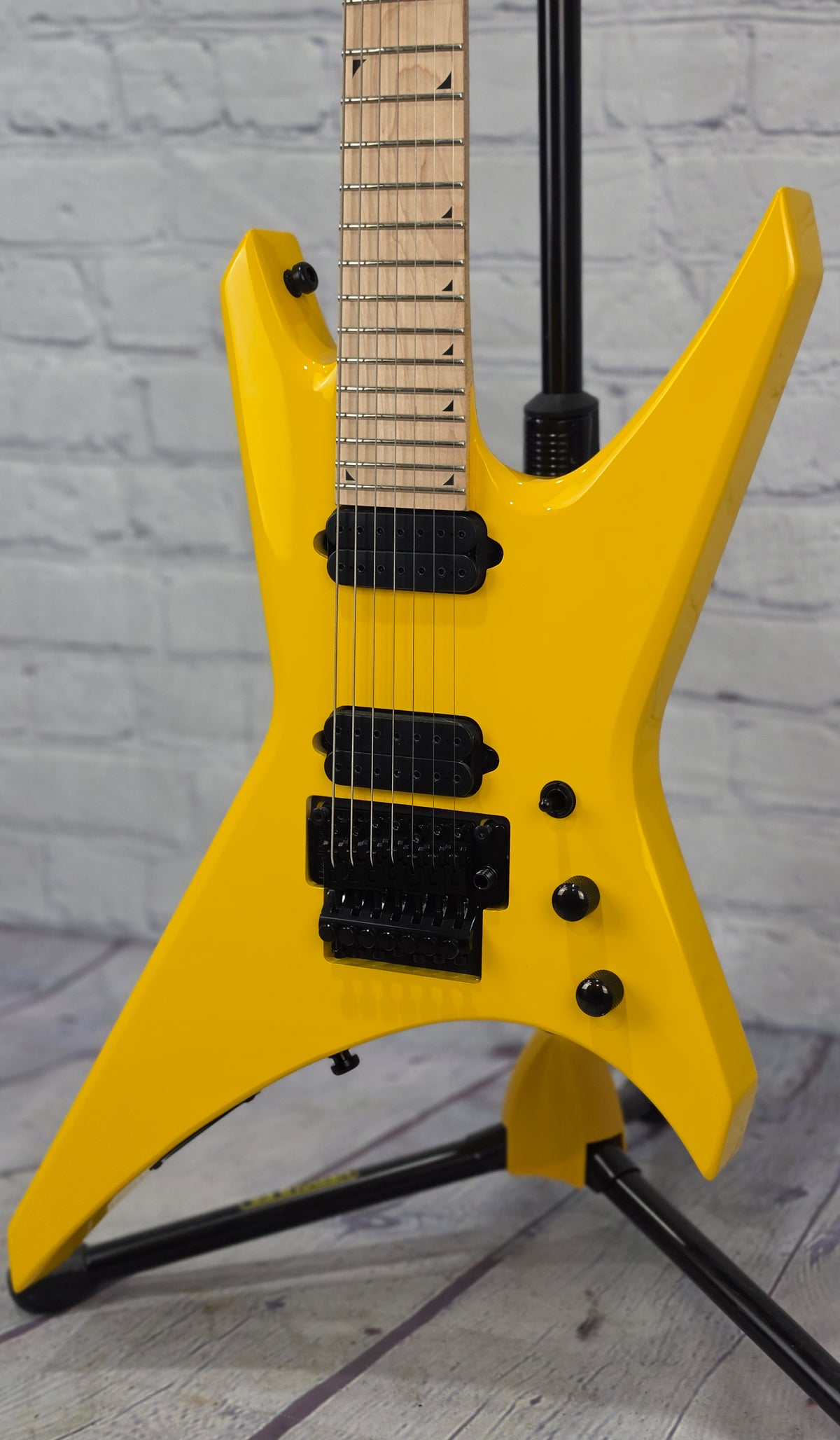 Jackson Guitars Pro Series Signature Dave Davidson Warrior WR7 MAH MPL 7 String Electric Guitar Racing Yellow