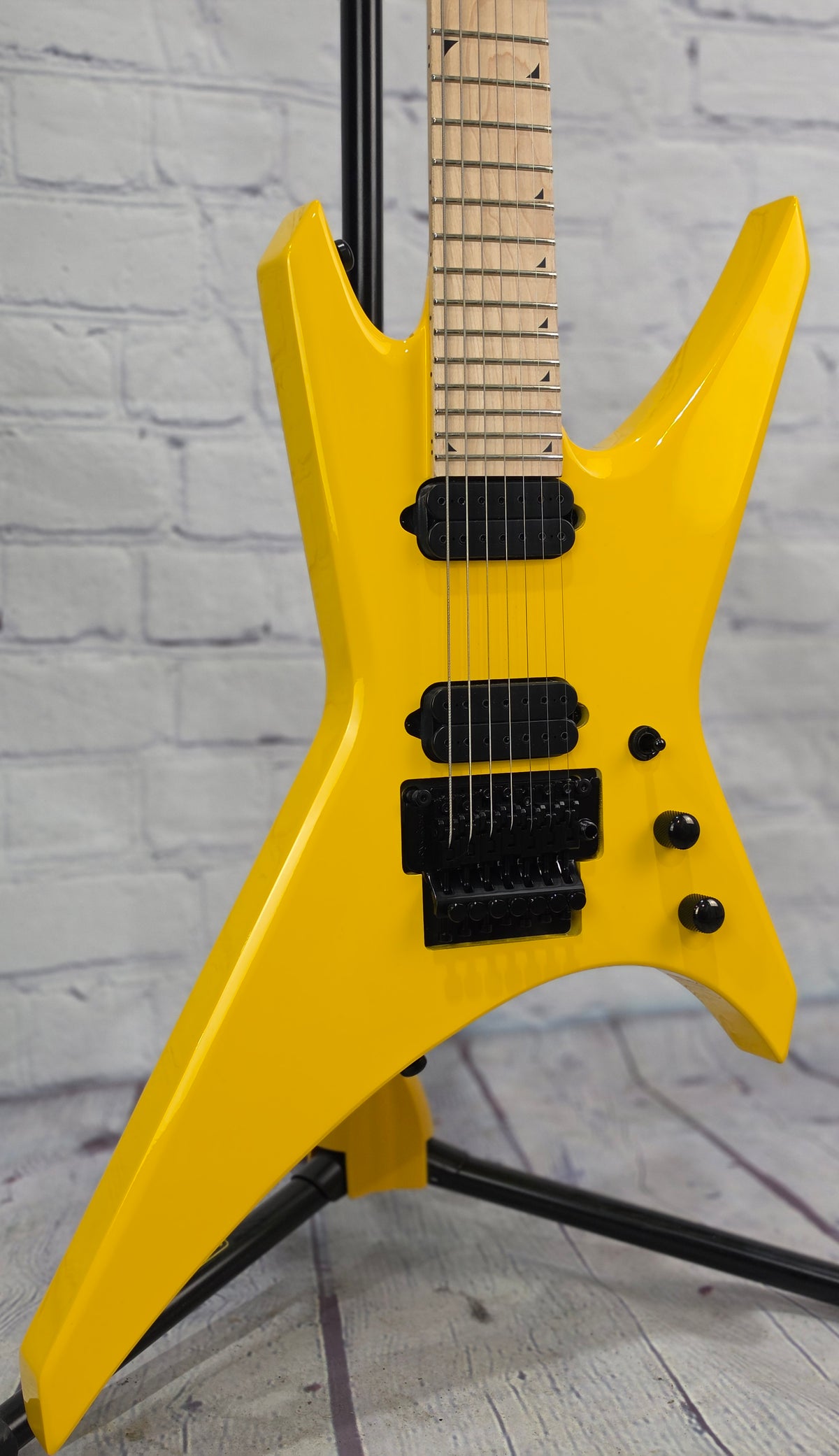 Jackson Guitars Pro Series Signature Dave Davidson Warrior WR7 MAH MPL 7 String Electric Guitar Racing Yellow