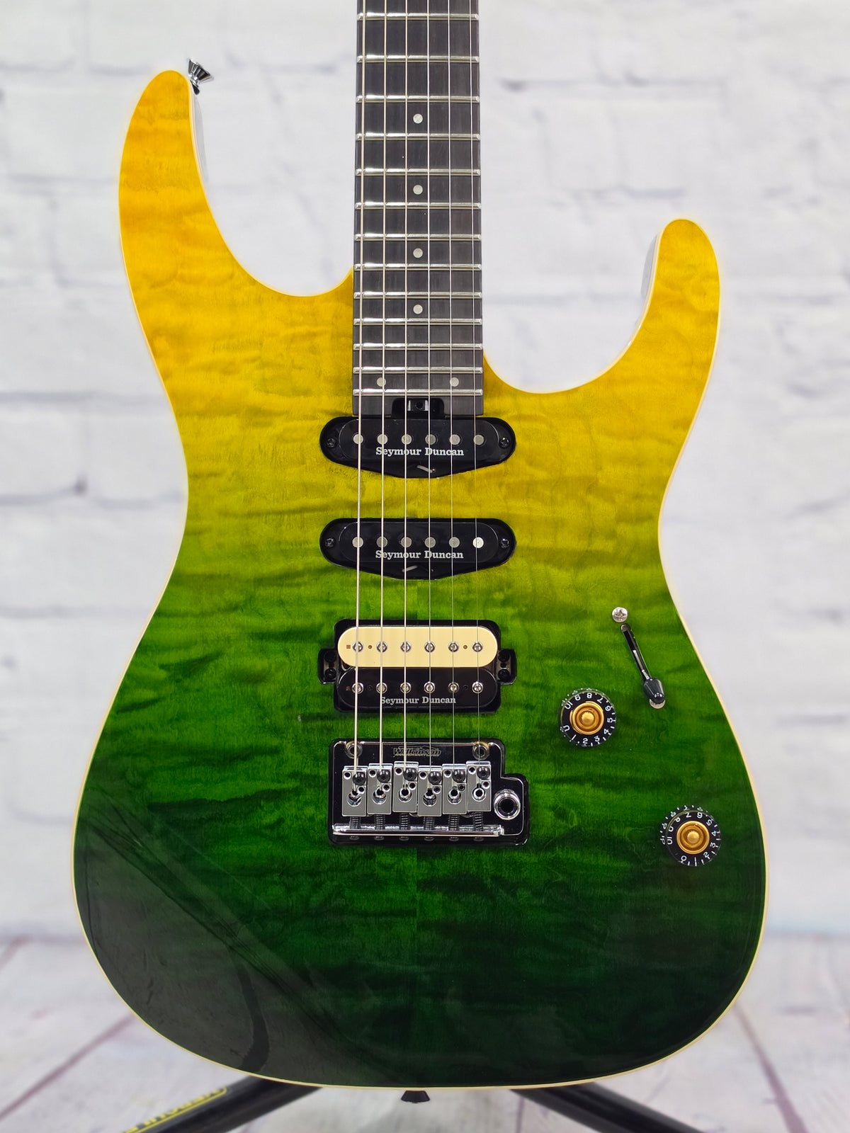 Charvel Pro-Mod Plus Dinky DK24 HSS 2PT EB QM Ebony Fingerboard 6 String Electric Guitar Zombie Fade