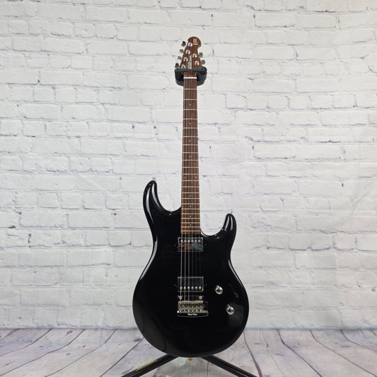 USED Ernie Ball Music Man EBMM Luke III HH 6 String Electric Guitar Gloss Black Rosewood Neck