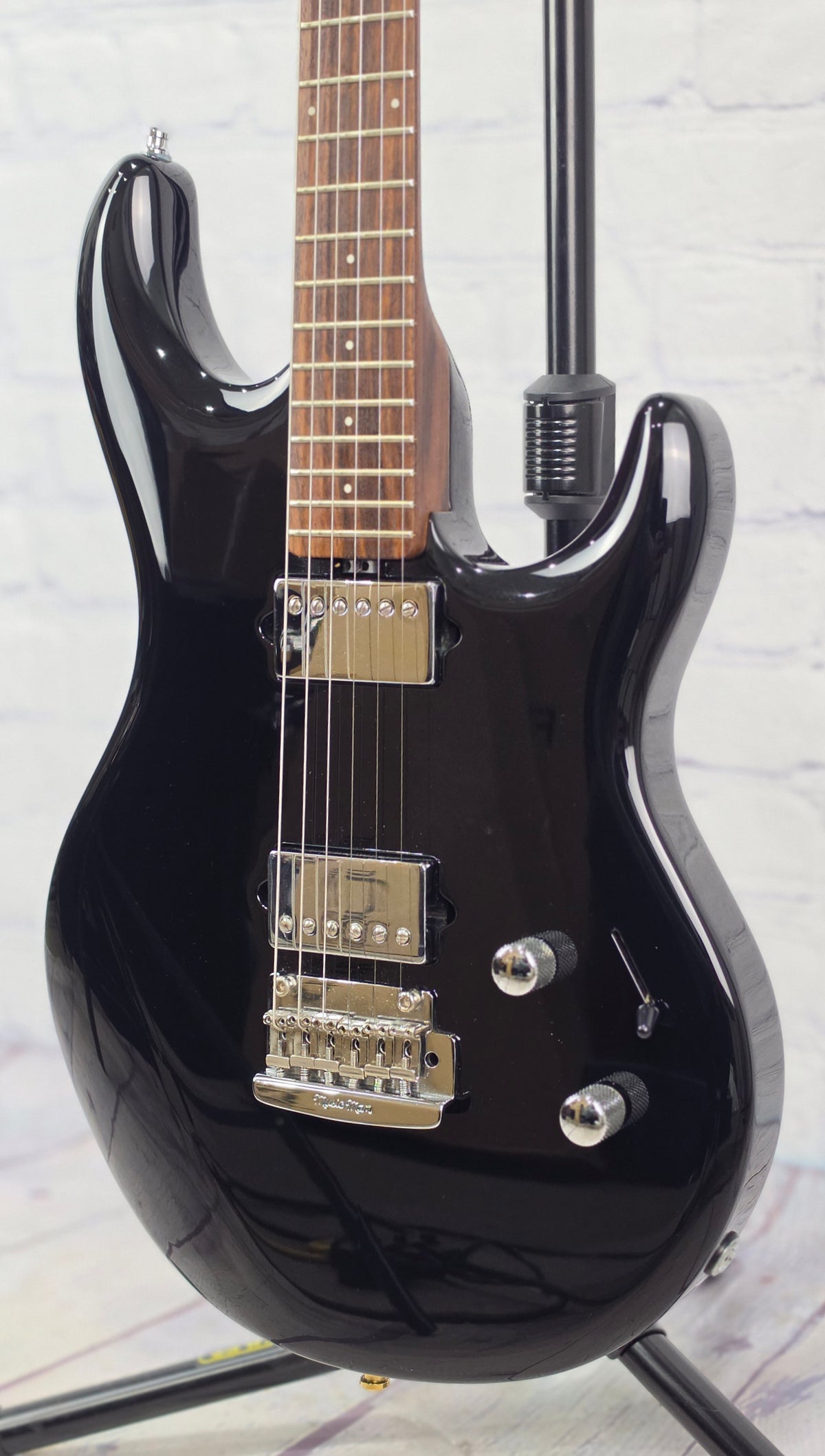 USED Ernie Ball Music Man EBMM Luke III HH 6 String Electric Guitar Gloss Black Rosewood Neck