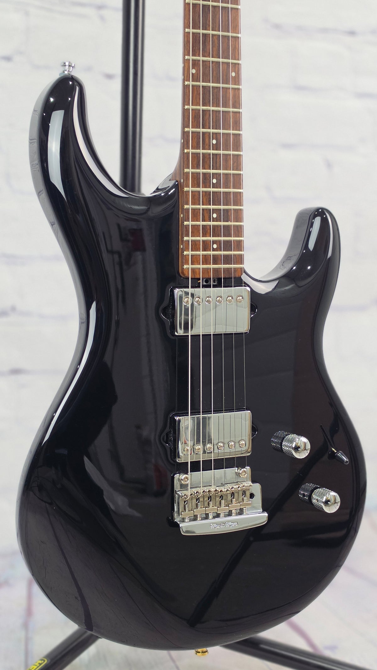 USED Ernie Ball Music Man EBMM Luke III HH 6 String Electric Guitar Gloss Black Rosewood Neck