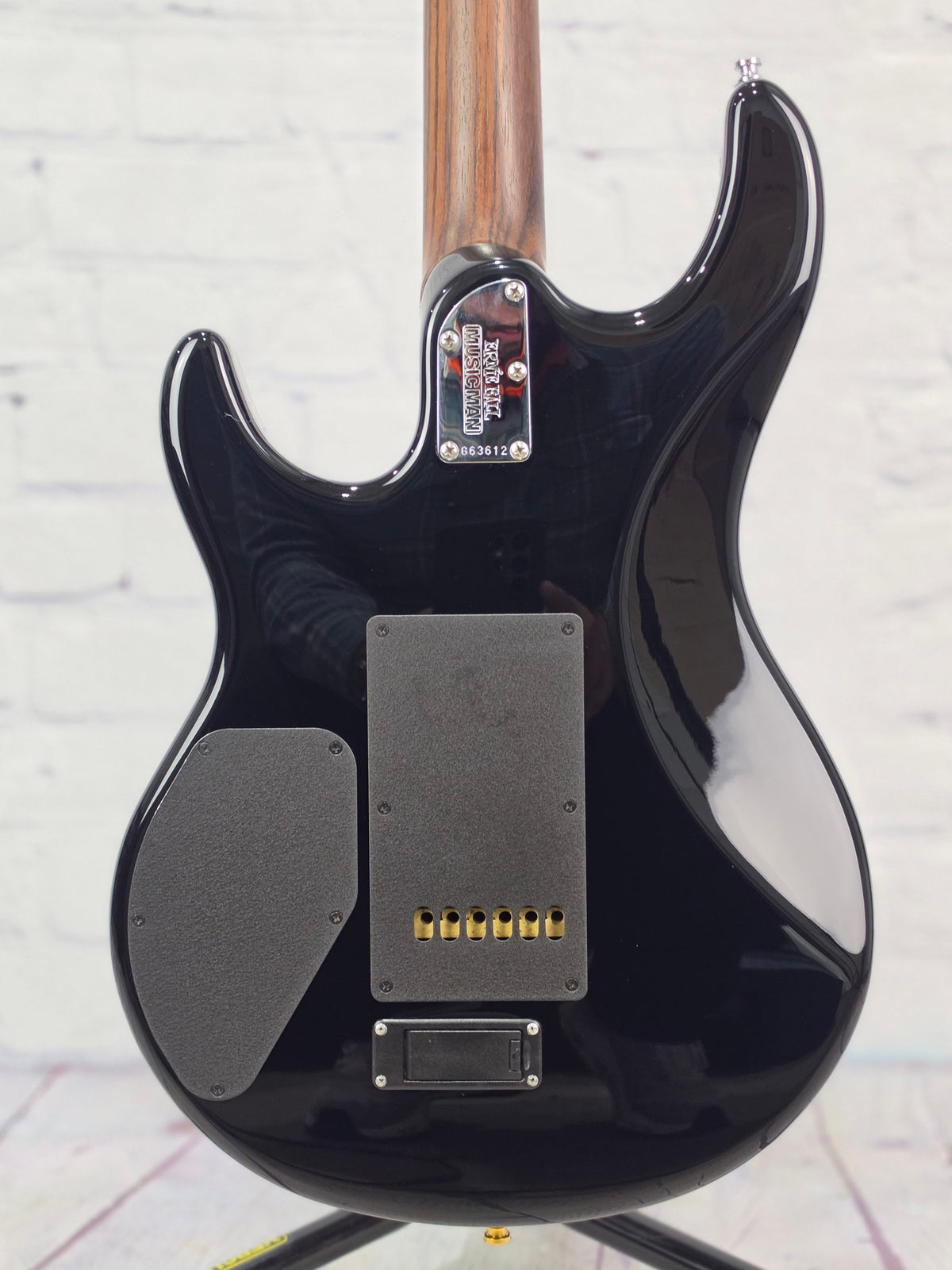USED Ernie Ball Music Man EBMM Luke III HH 6 String Electric Guitar Gloss Black Rosewood Neck
