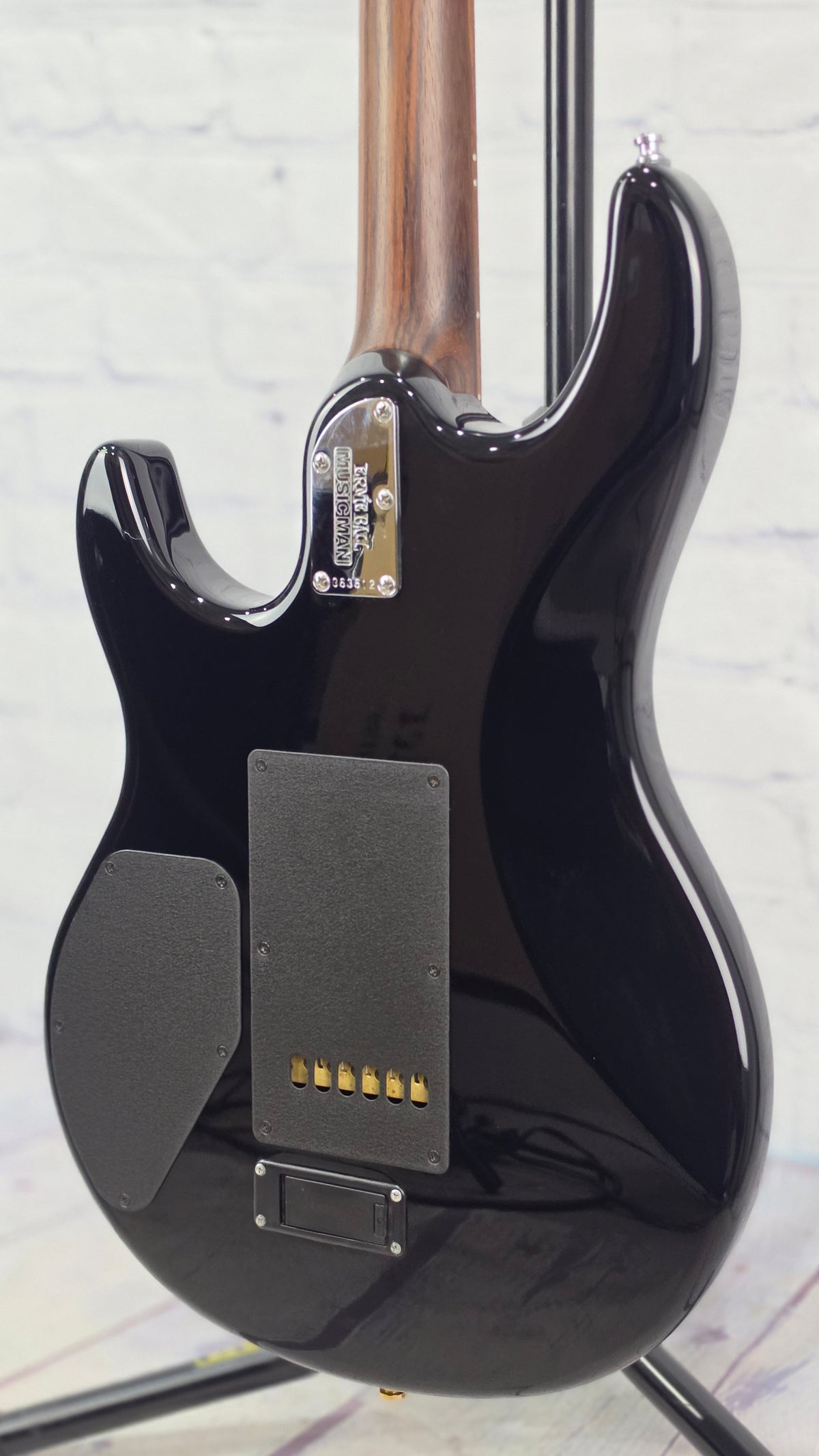 USED Ernie Ball Music Man EBMM Luke III HH 6 String Electric Guitar Gloss Black Rosewood Neck