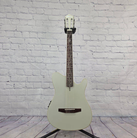 Ibanez TOD10N SMF Tim Henson Nylon String Acoustic Guitar Silver Metallic Flat