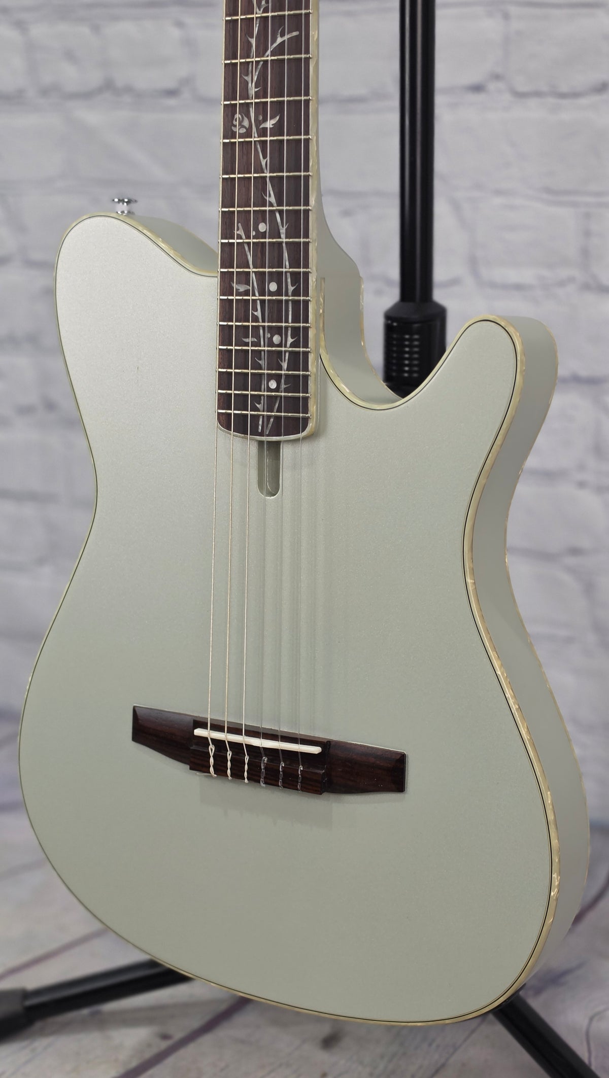 Ibanez TOD10N SMF Tim Henson Nylon String Acoustic Guitar Silver Metallic Flat