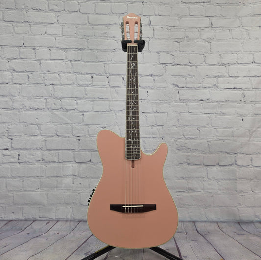 Ibanez TOD10N PAF Tim Henson Nylon String Acoustic Guitar Pearl Pink Flat