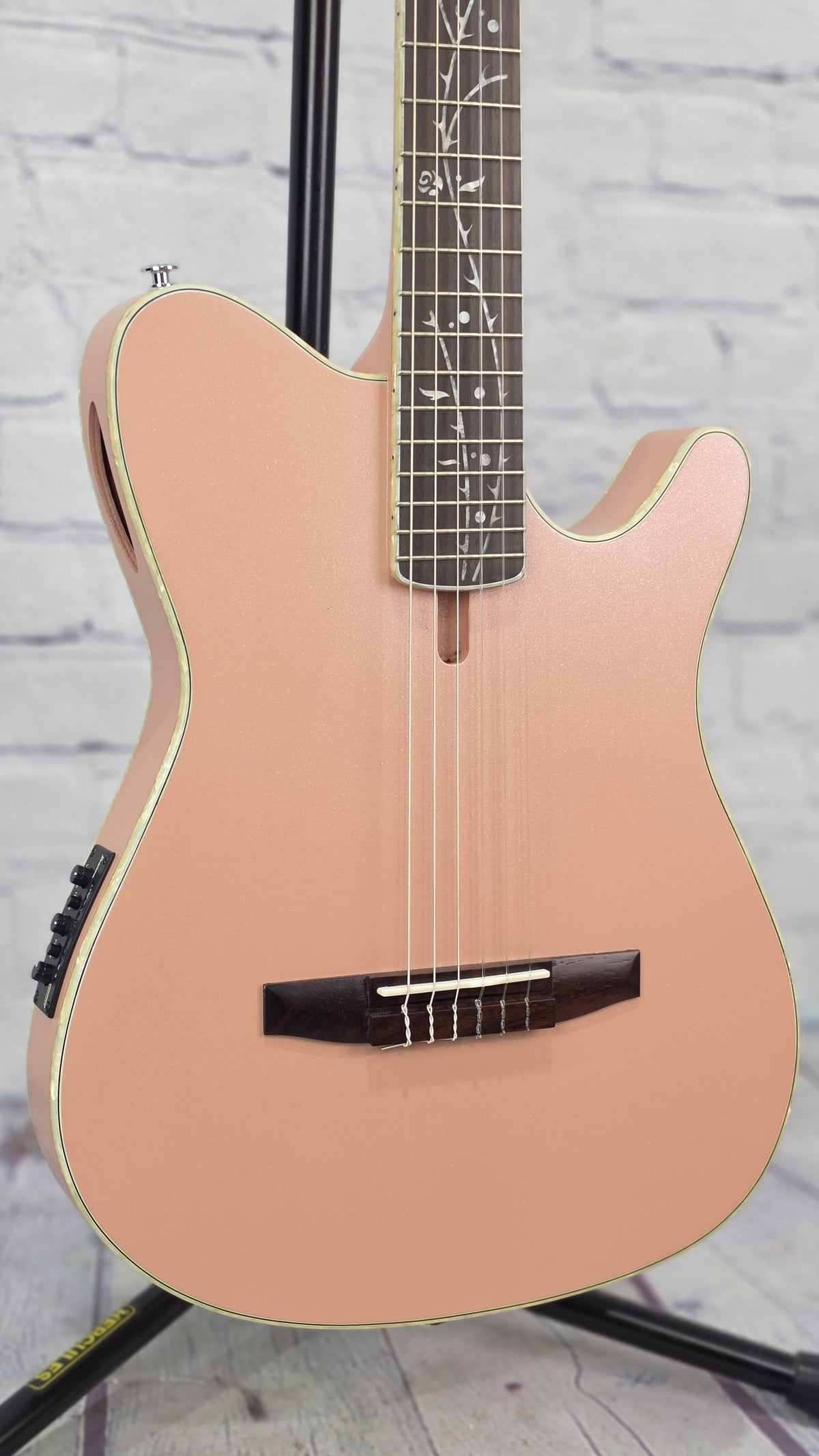 Ibanez TOD10N PAF Tim Henson Nylon String Acoustic Guitar Pearl Pink Flat