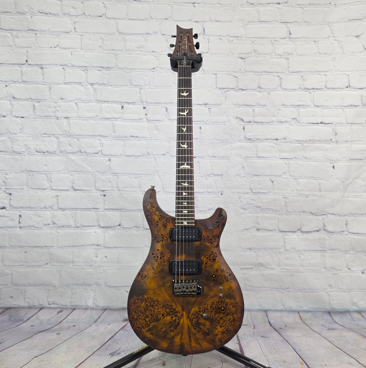 Paul Reed Smith PRS Guitars S2 Custom 24-08 Limited Edition Poplar Burl 6 String Electric Guitar Black Gold Burst