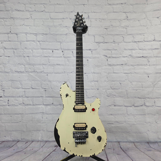 EVH Guitars Limited Edition Wolfgang Special Striped Series 2015 Tour 6 String Electric Guitar Distressed Ivory