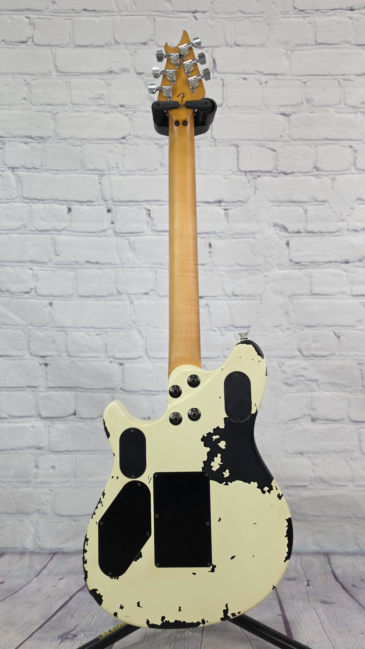 EVH Guitars Limited Edition Wolfgang Special Striped Series 2015 Tour 6 String Electric Guitar Distressed Ivory