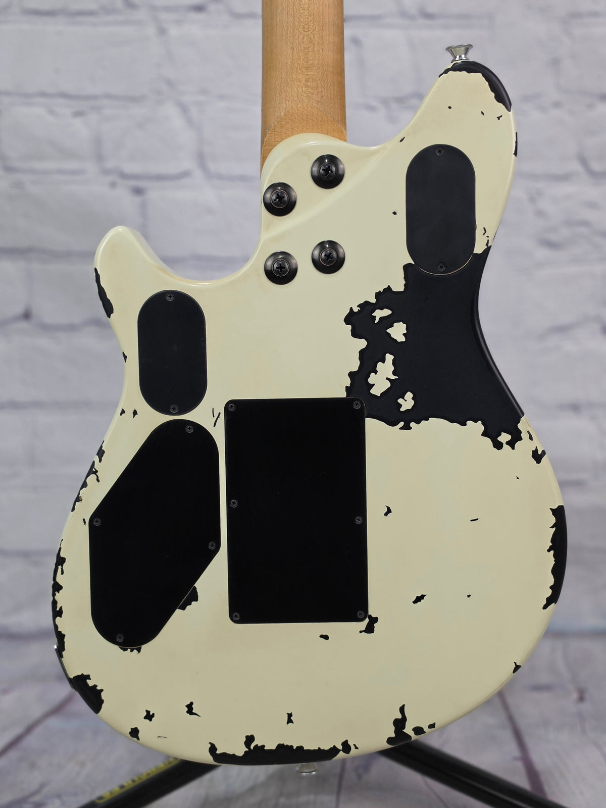 EVH Guitars Limited Edition Wolfgang Special Striped Series 2015 Tour 6 String Electric Guitar Distressed Ivory