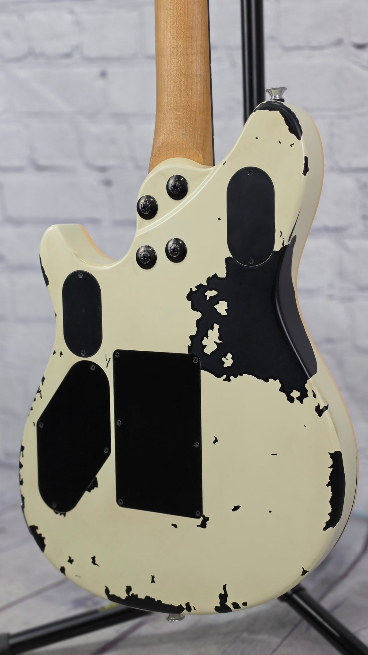 EVH Guitars Limited Edition Wolfgang Special Striped Series 2015 Tour 6 String Electric Guitar Distressed Ivory